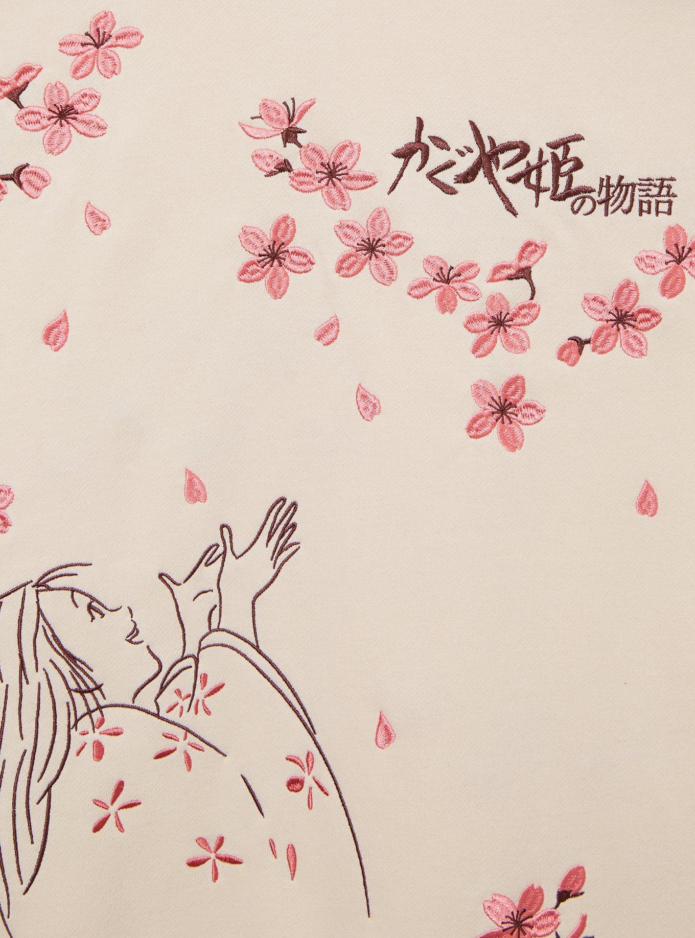 Her Universe Studio Ghibli® the Tale of Princess Kaguya Cherry Blossom Embroidered Crewneck