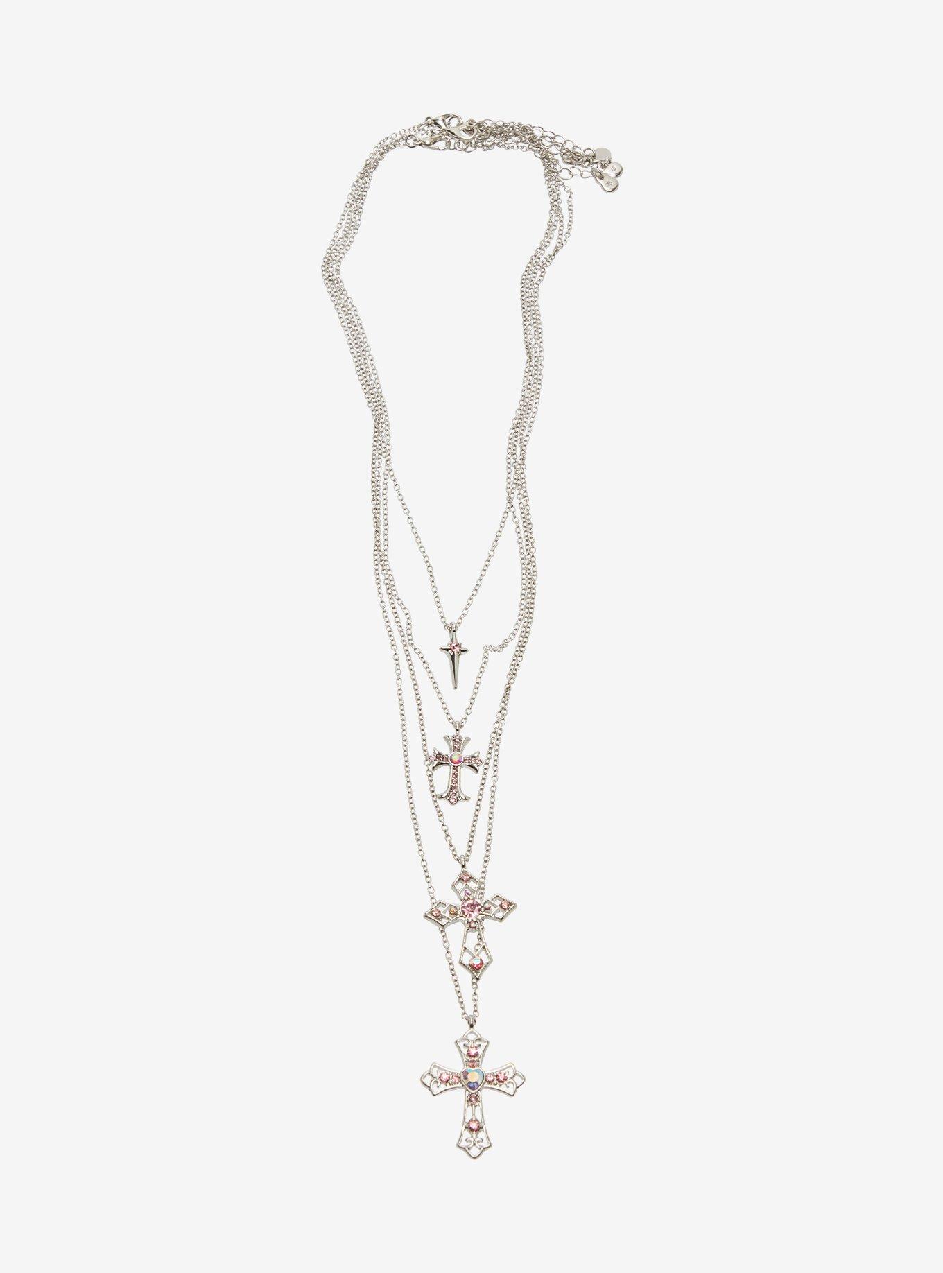 Pink Cross Star Blind Necklace Set, , hi-res