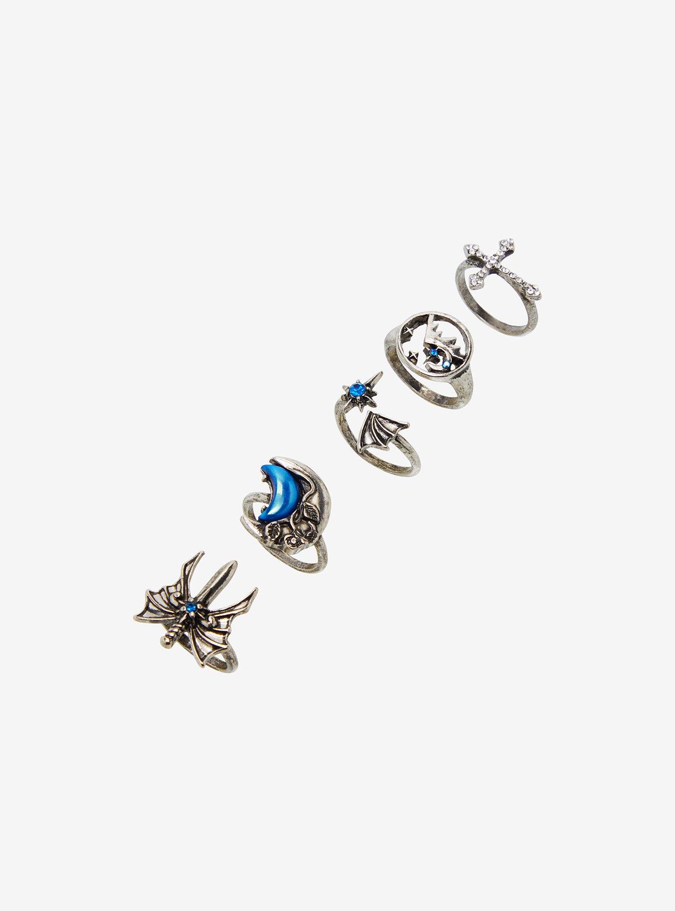 Thorn & Fable Blue Celestial Ring Set, , alternate
