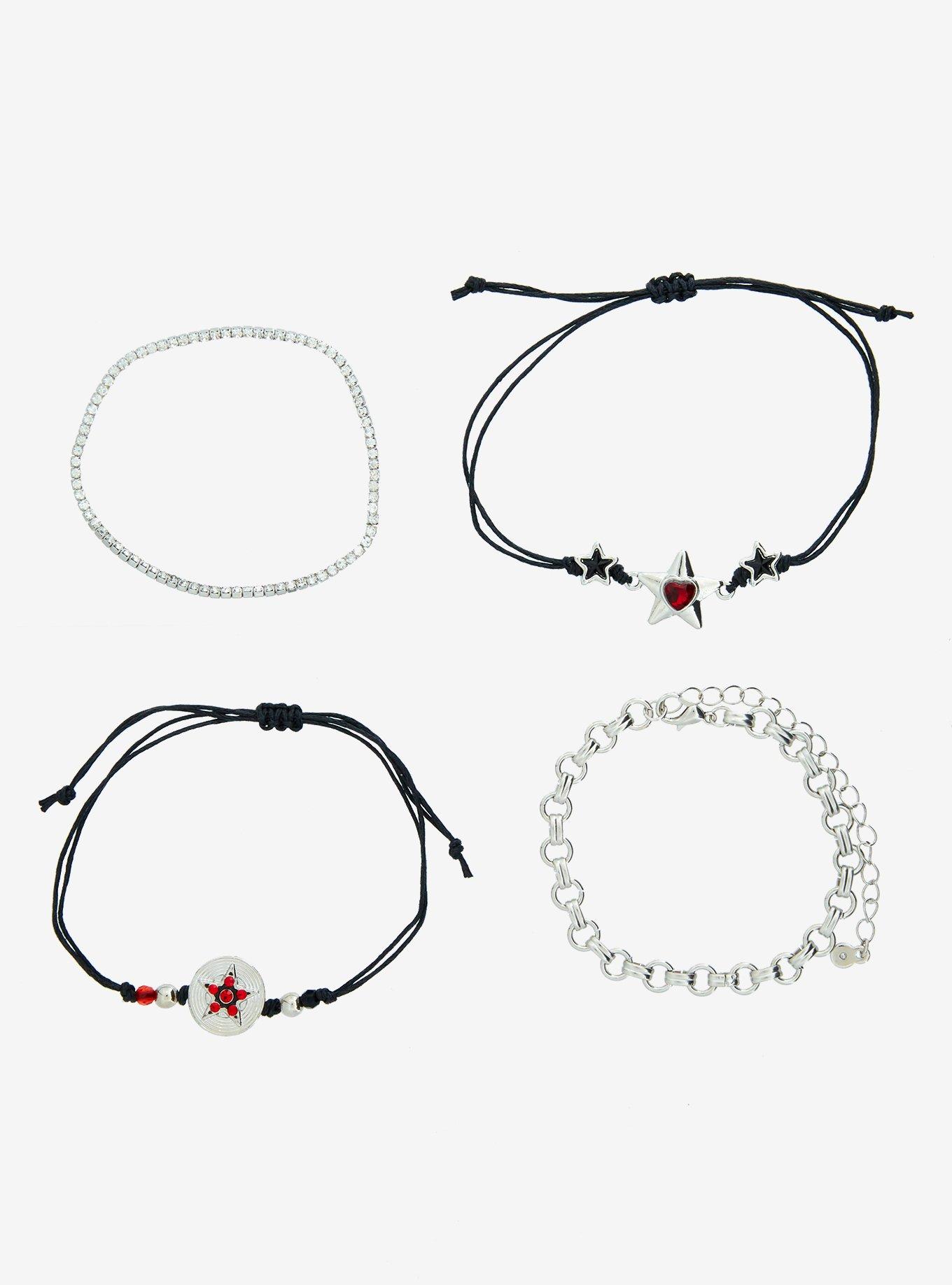 Social Collision Star Record Chain Bracelet Set, , hi-res