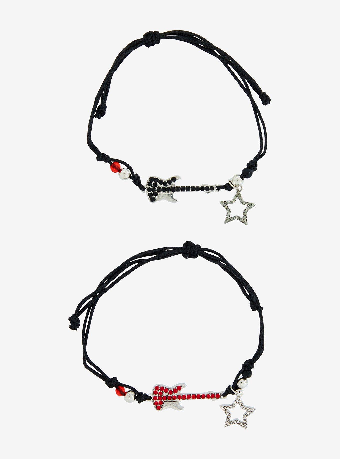 Social Collision Guitar Bling Best Friend Bracelet Set, , hi-res