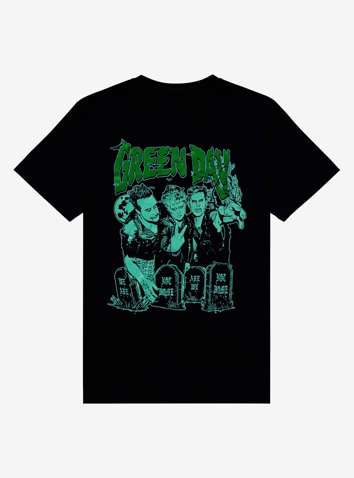 Green Day Zombies Glow-In-The-Dark T-Shirt, BLACK, alternate