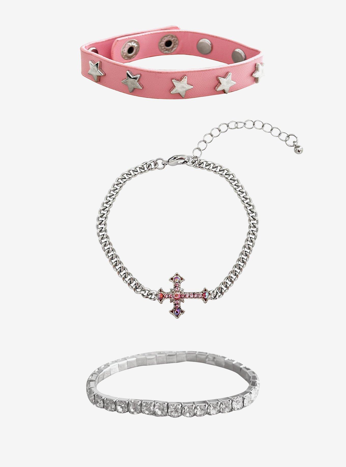 Sweet Society Star Cross Bling Bracelet Set, , hi-res
