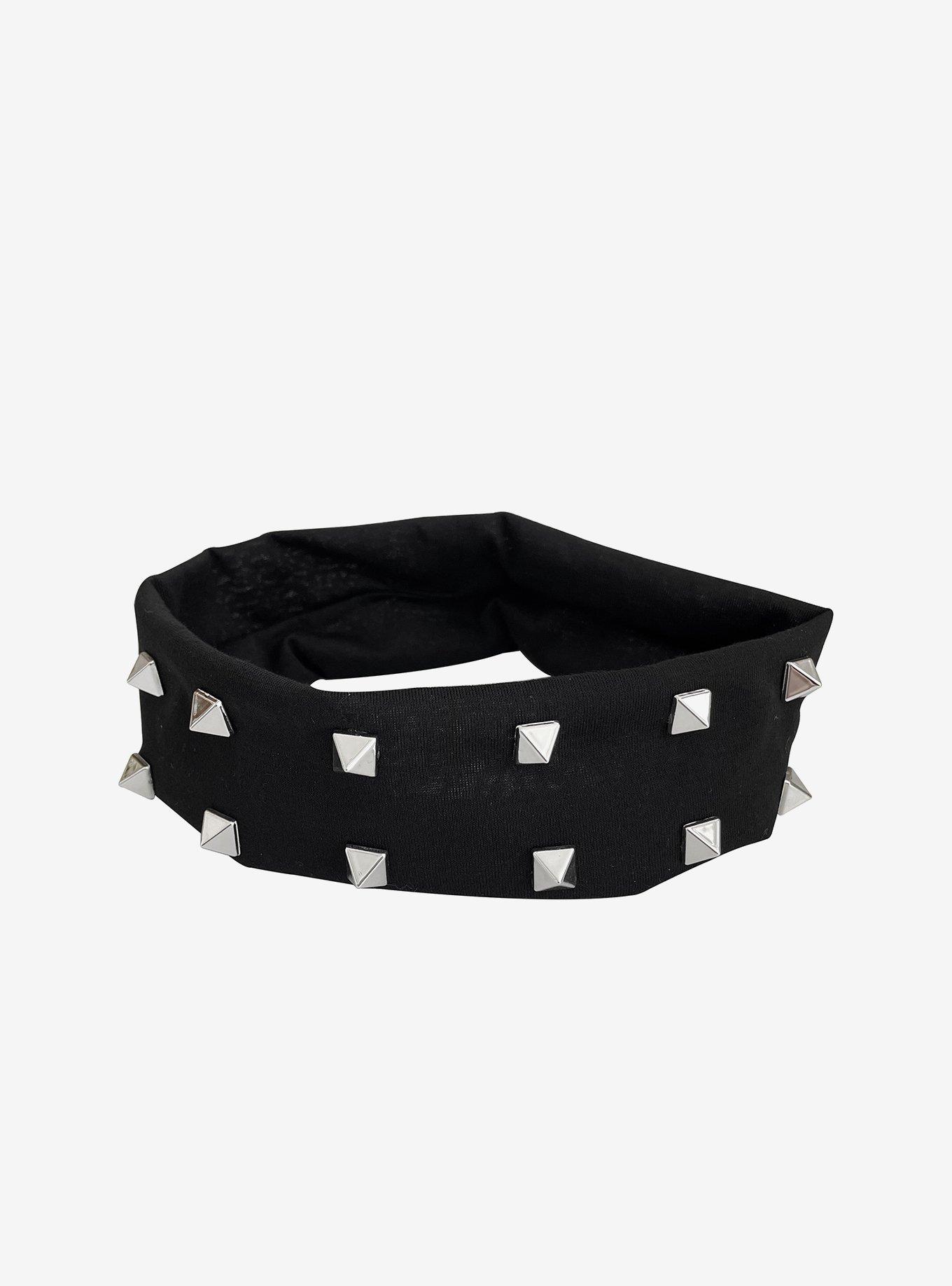 Social Collision Pyramid Stud Stretch Headband, , hi-res
