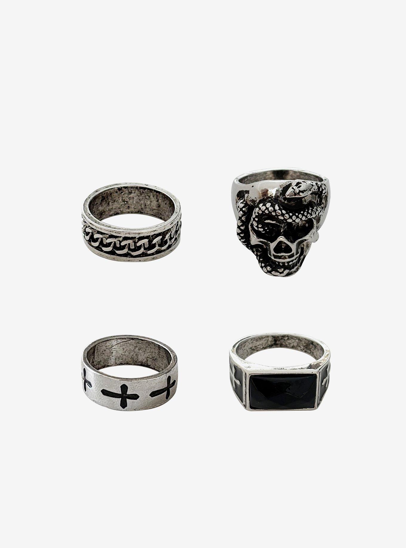 Serpent Skull Ring Set, , hi-res