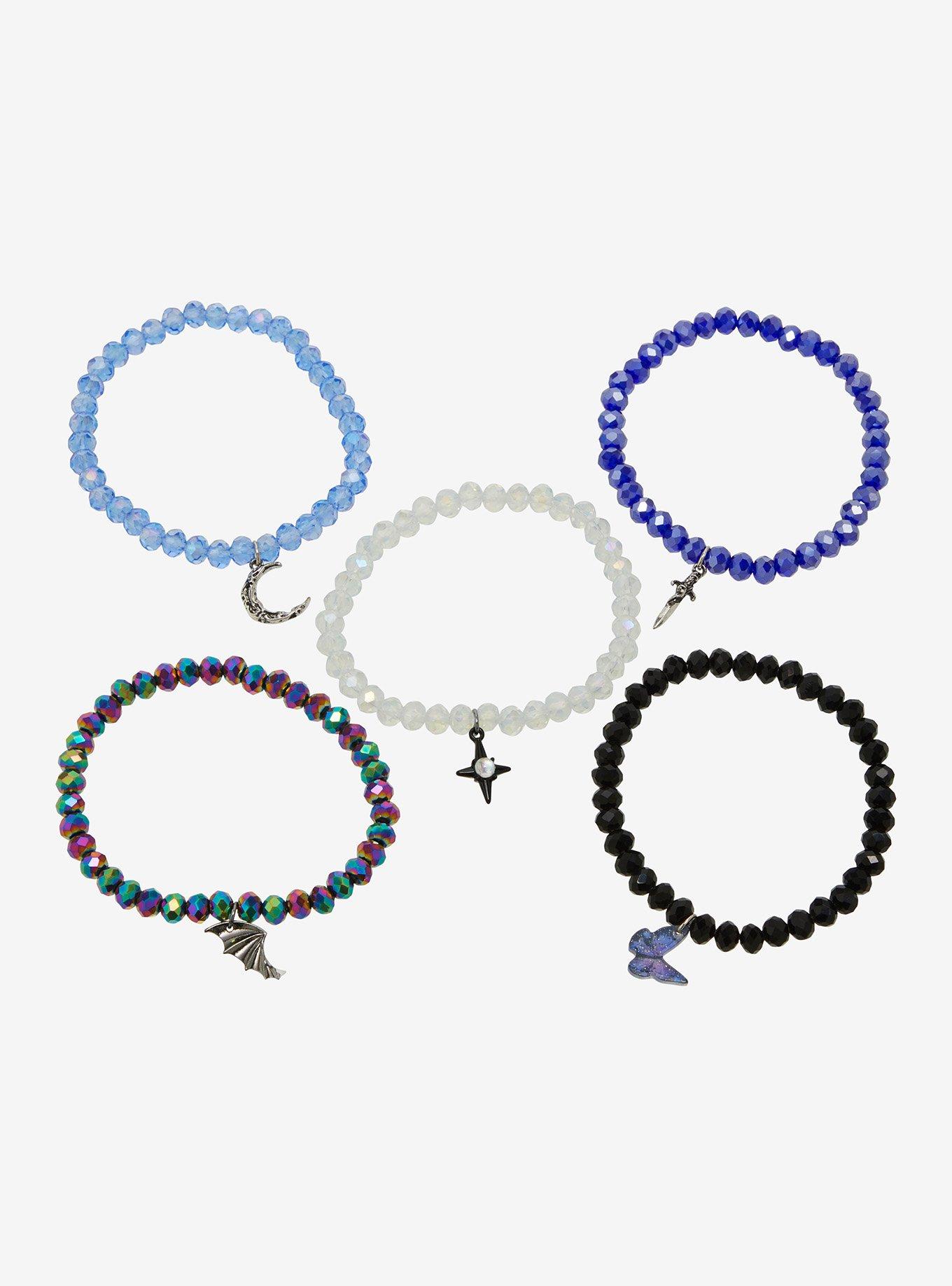 Thorn & Fable Celestial Wings Bead Bracelet Set, , hi-res