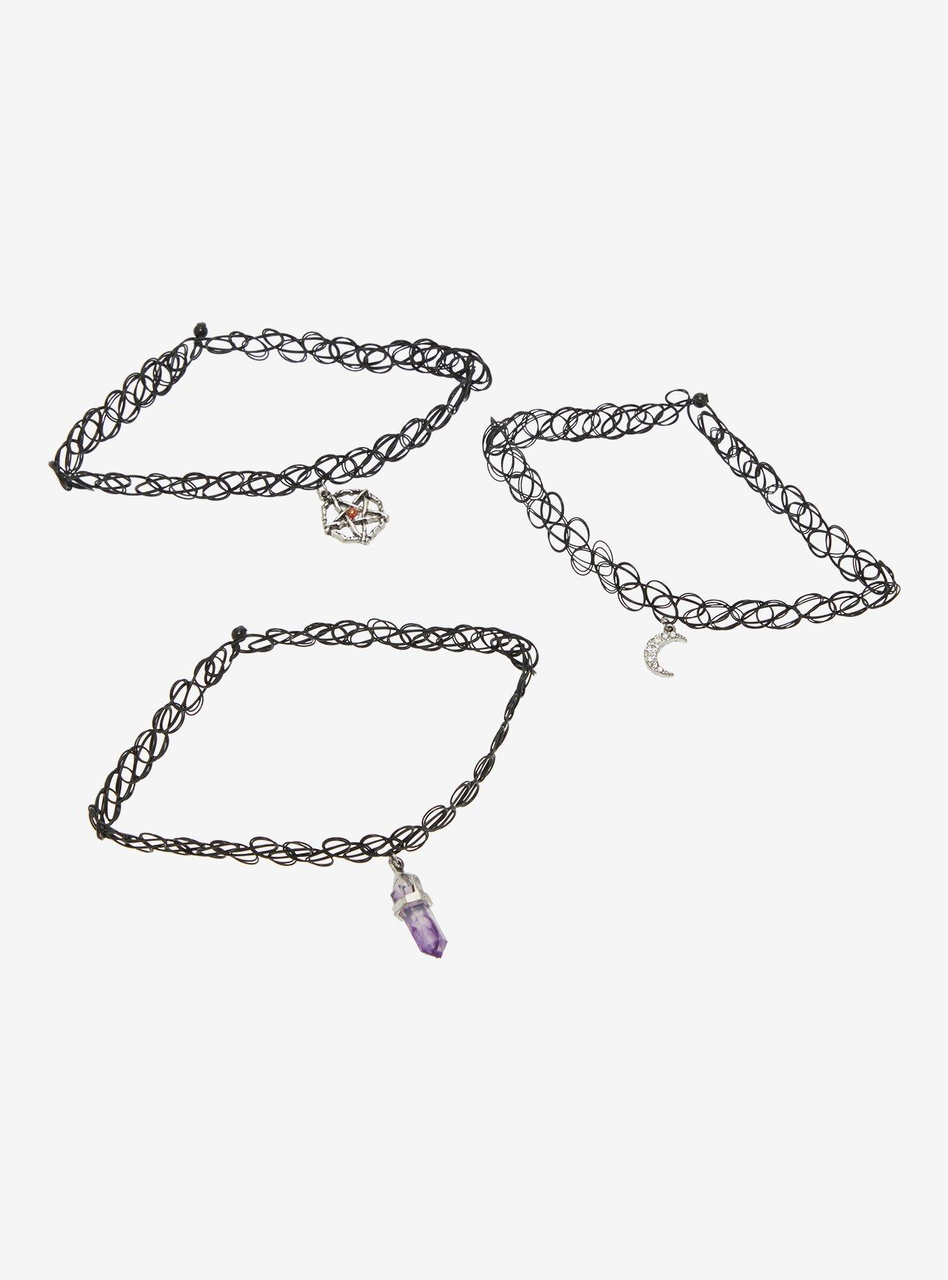 Cosmic Aura Spell Crystal Tattoo Choker Set, , hi-res