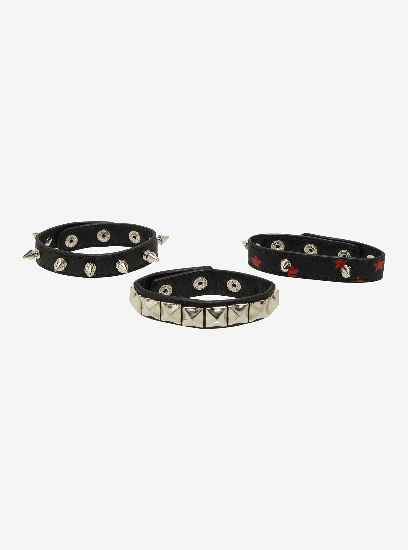 Social Collision Red Star Stud Bracelet Set, , hi-res