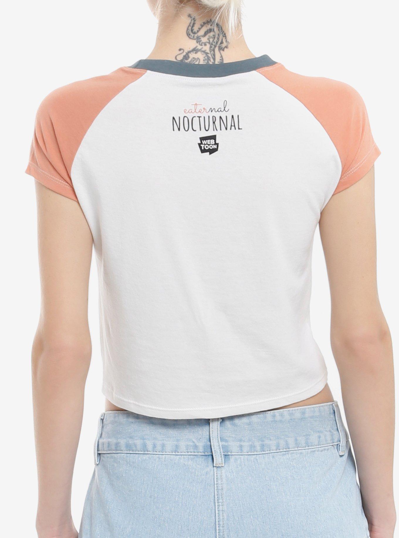 Eaternal Nocturnal Eve Peach Girls Raglan Baby T-Shirt, , hi-res