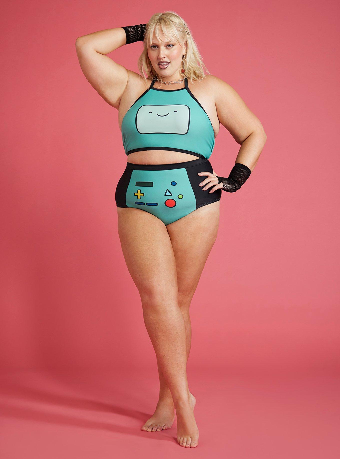 Adventure Time BMO Halter Swim Top Plus Size, , hi-res