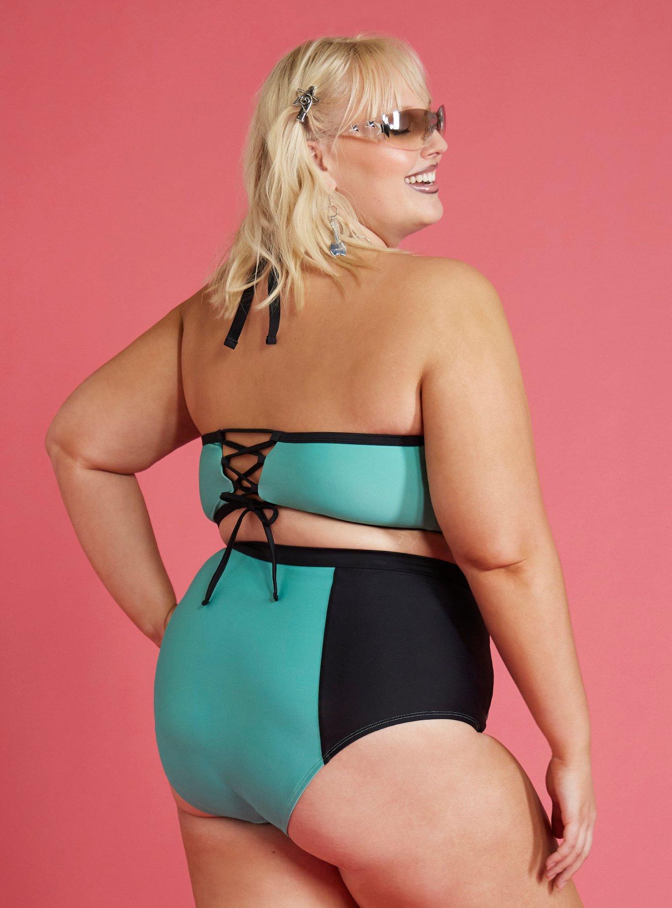 Adventure Time BMO Halter Swim Top Plus Size, MULTI, alternate