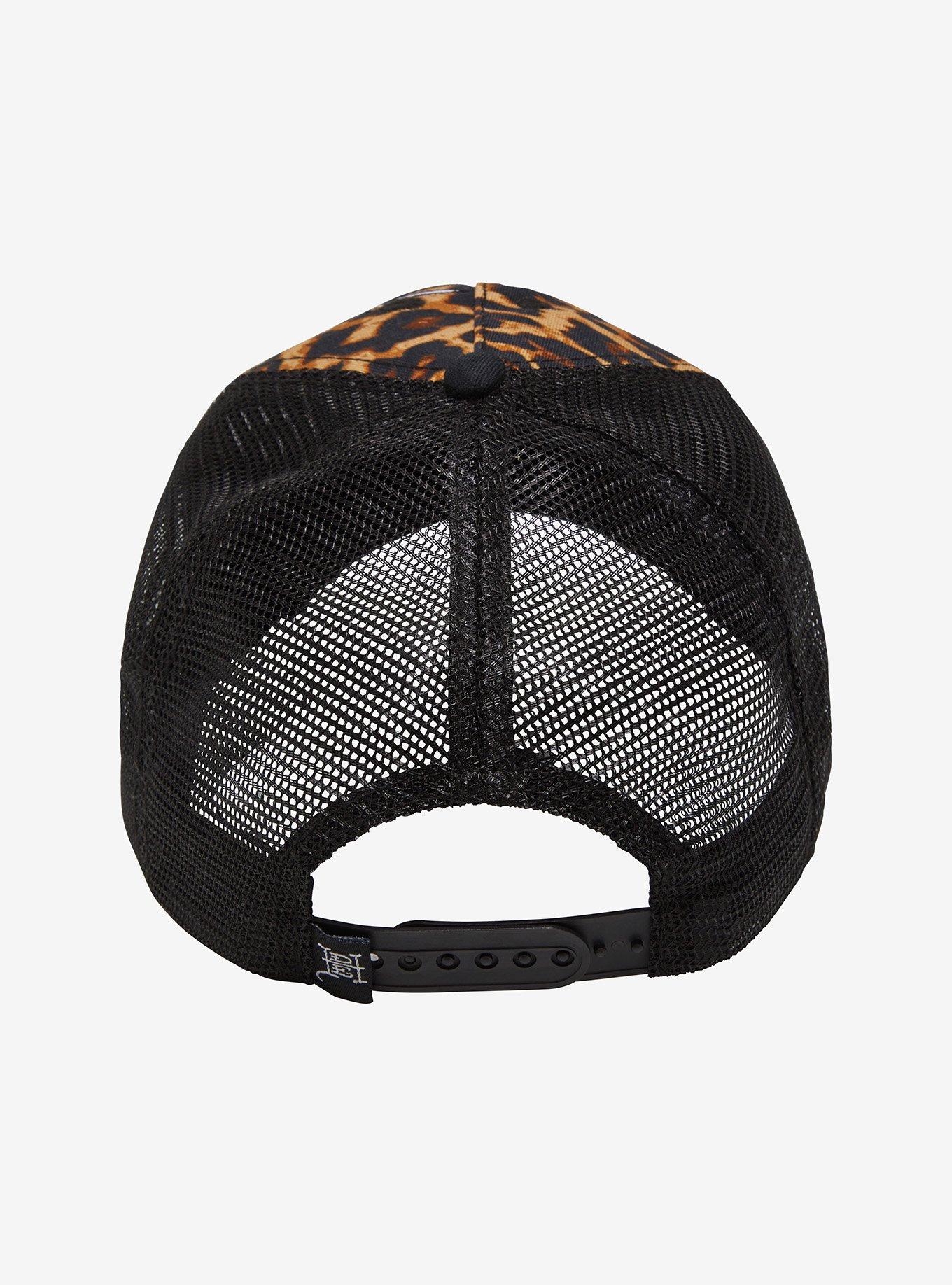 Ed Hardy Skull Leopard Trucker Hat, , alternate