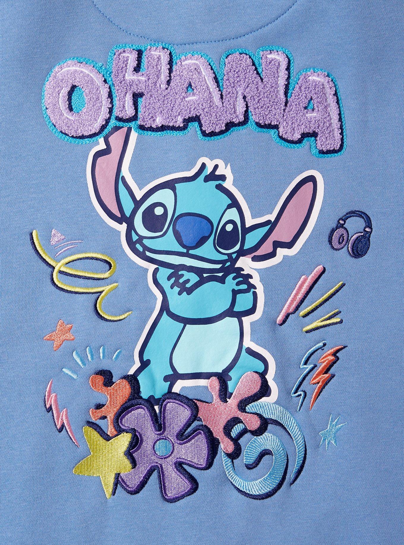 Disney Lilo & Stitch Doodle Icons Youth Varsity Jacket - BoxLunch Exclusive, LIGHT BLUE, alternate