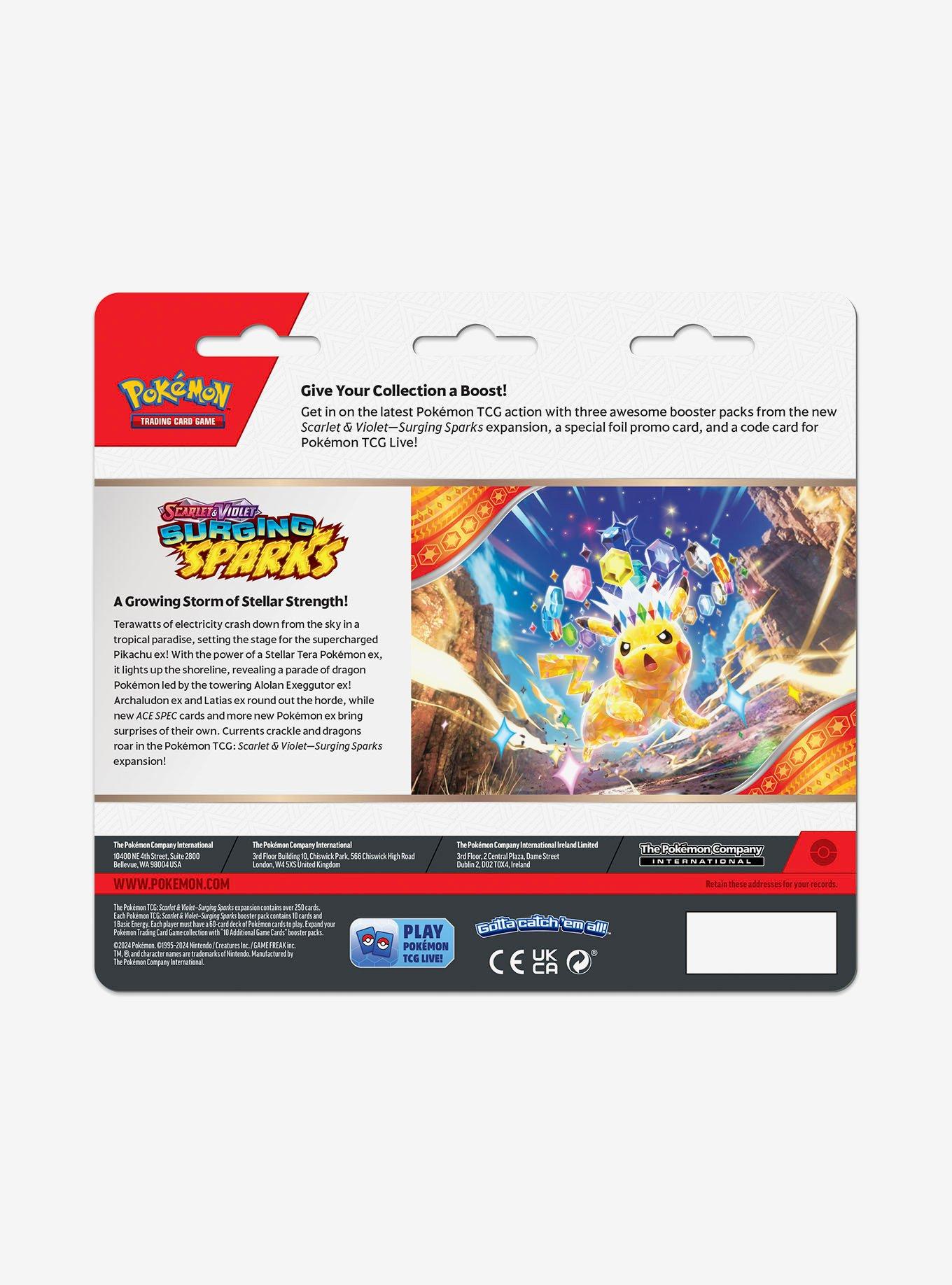 Pok&eacute;mon Trading Card Game Surging Sparks Booster Pack Set, , alternate