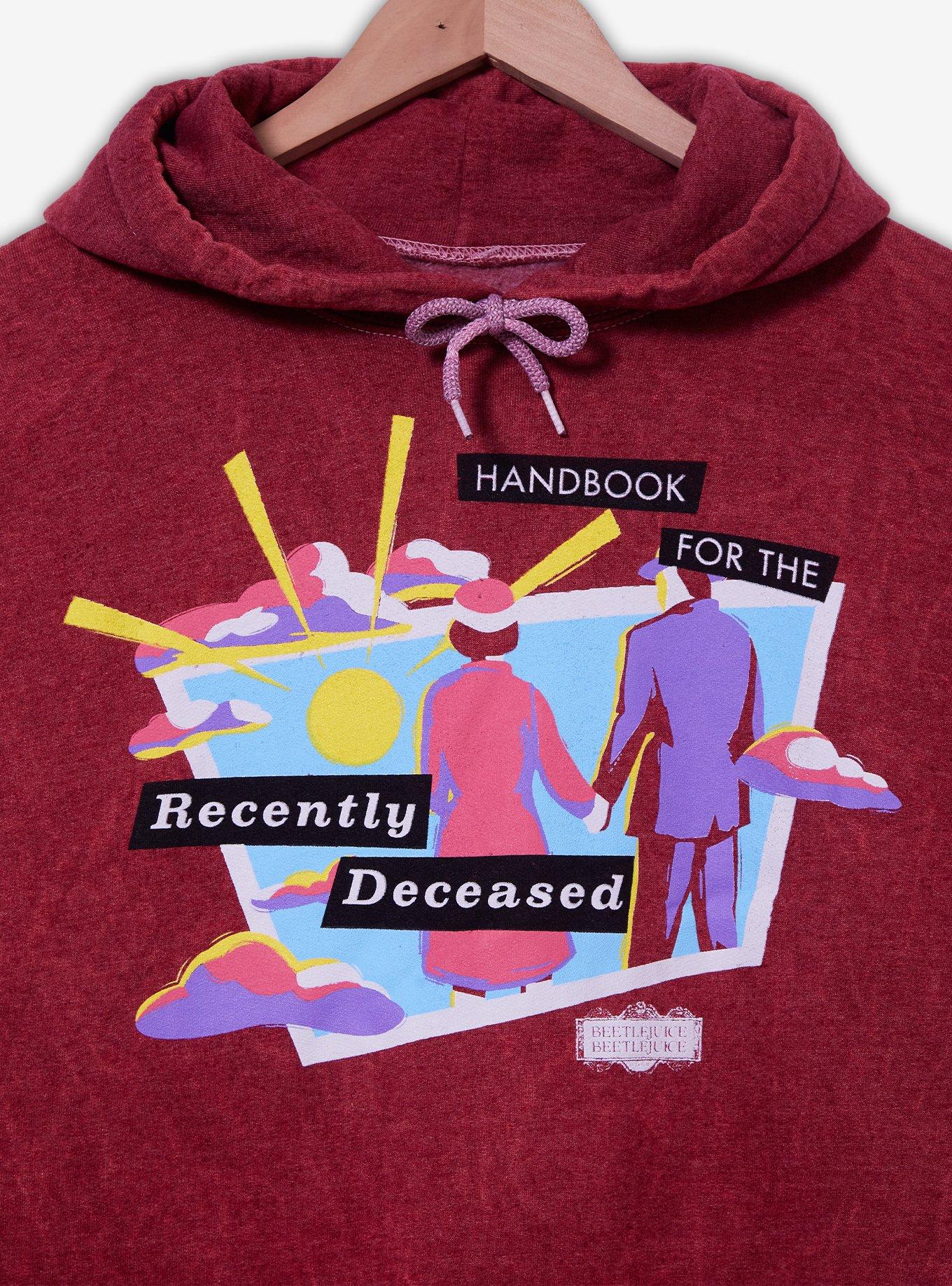 Beetlejuice Beetlejuice Handbook for the Recently Deceased Cover Hoodie - BoxLunch Exclusive, BURGUNDY HEATHER, alternate