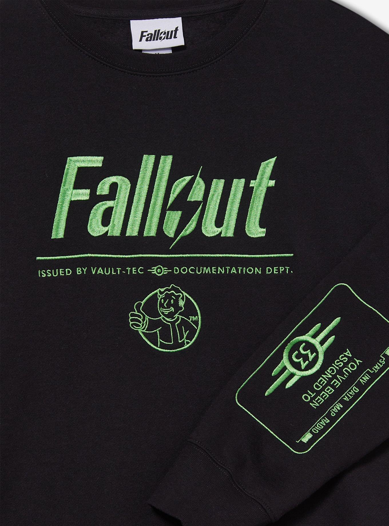 Fallout Pip-Boy Embroidered Crewneck, BLACK, alternate