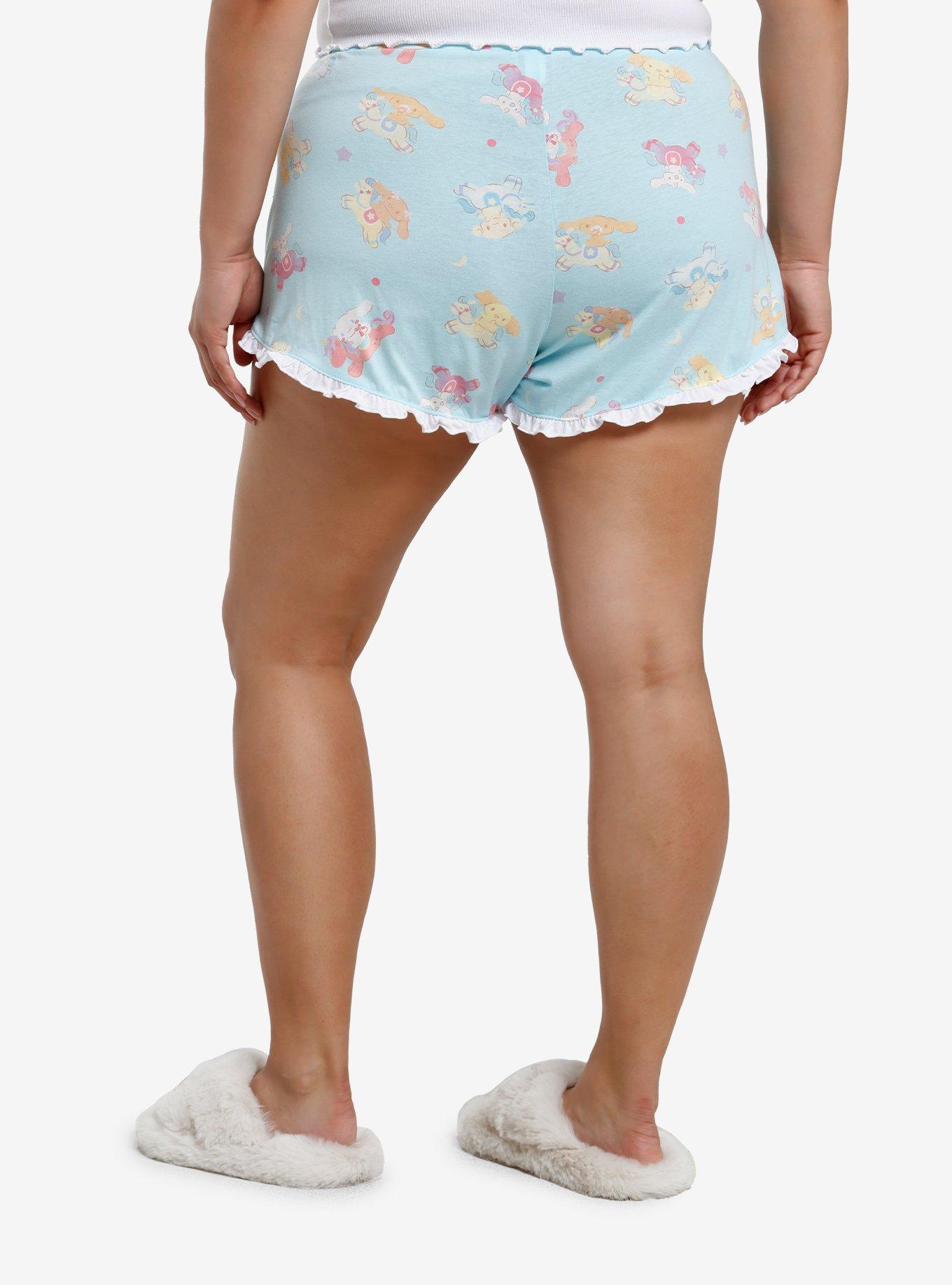 Cinnamoroll Carousel Ruffle Girls Lounge Shorts Plus Size, , hi-res