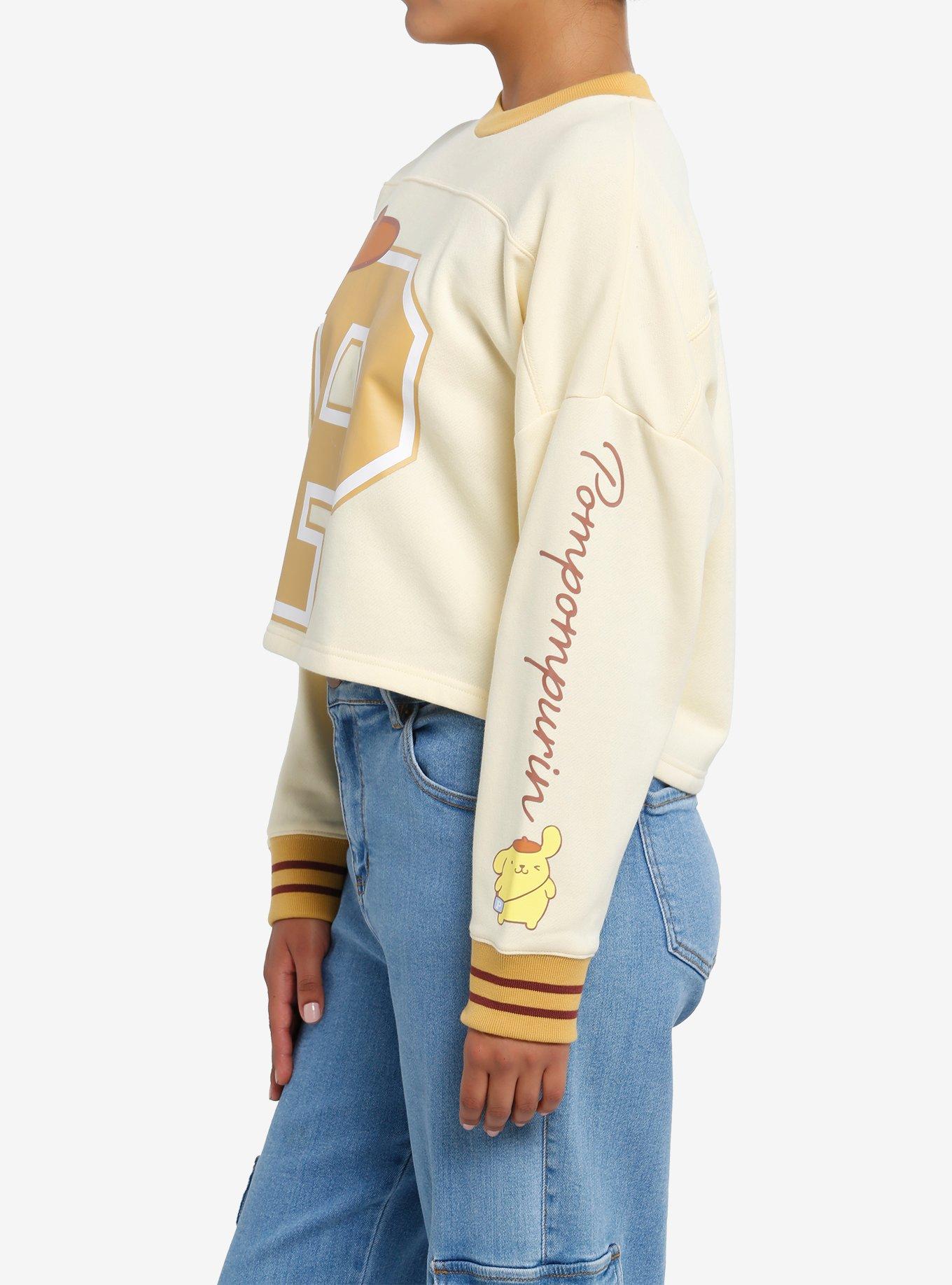 Pompompurin Varsity Girls Crop Sweatshirt, MULTI, alternate