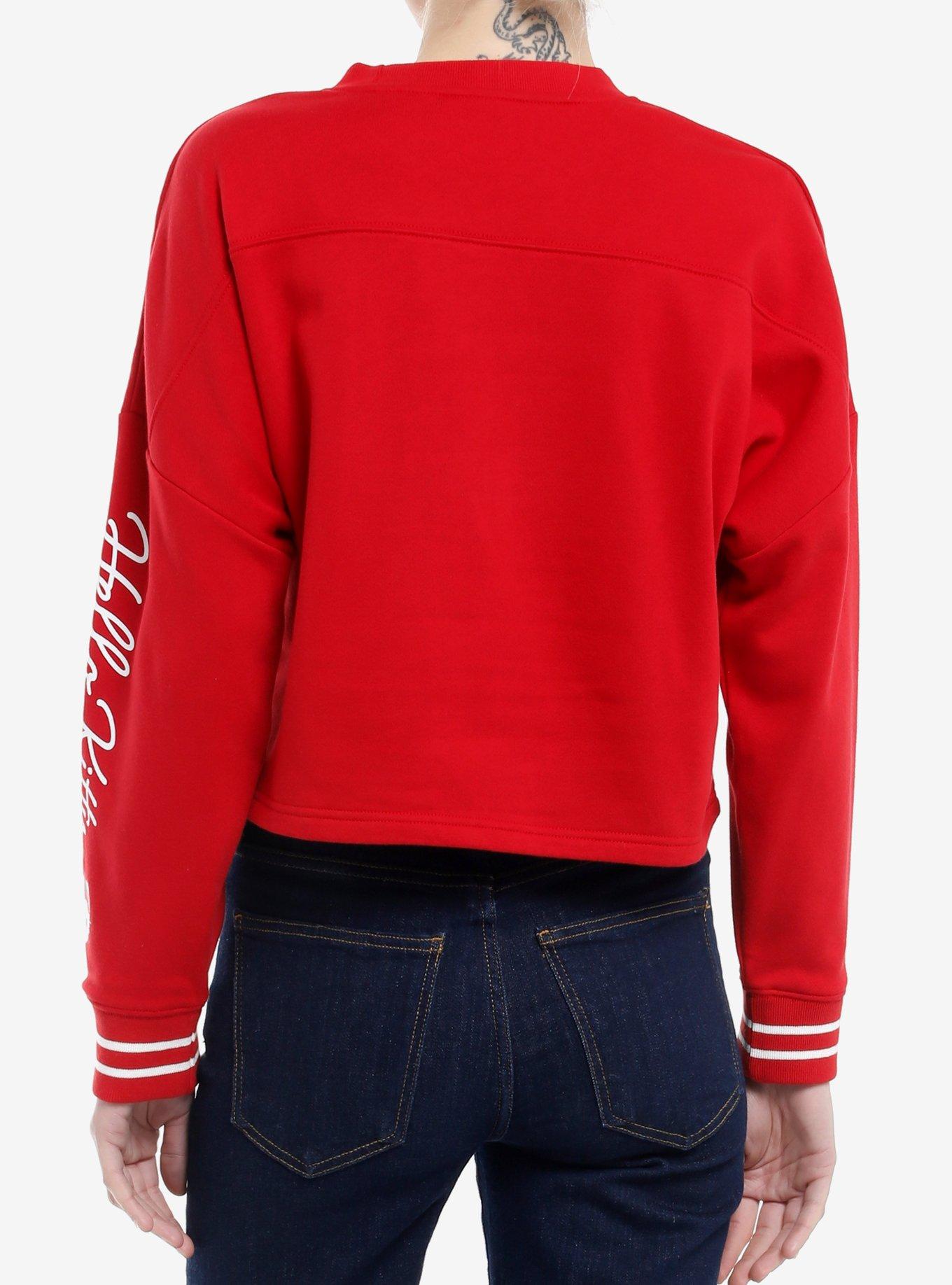 Hello Kitty Varsity Girls Crop Sweater, MULTI, alternate