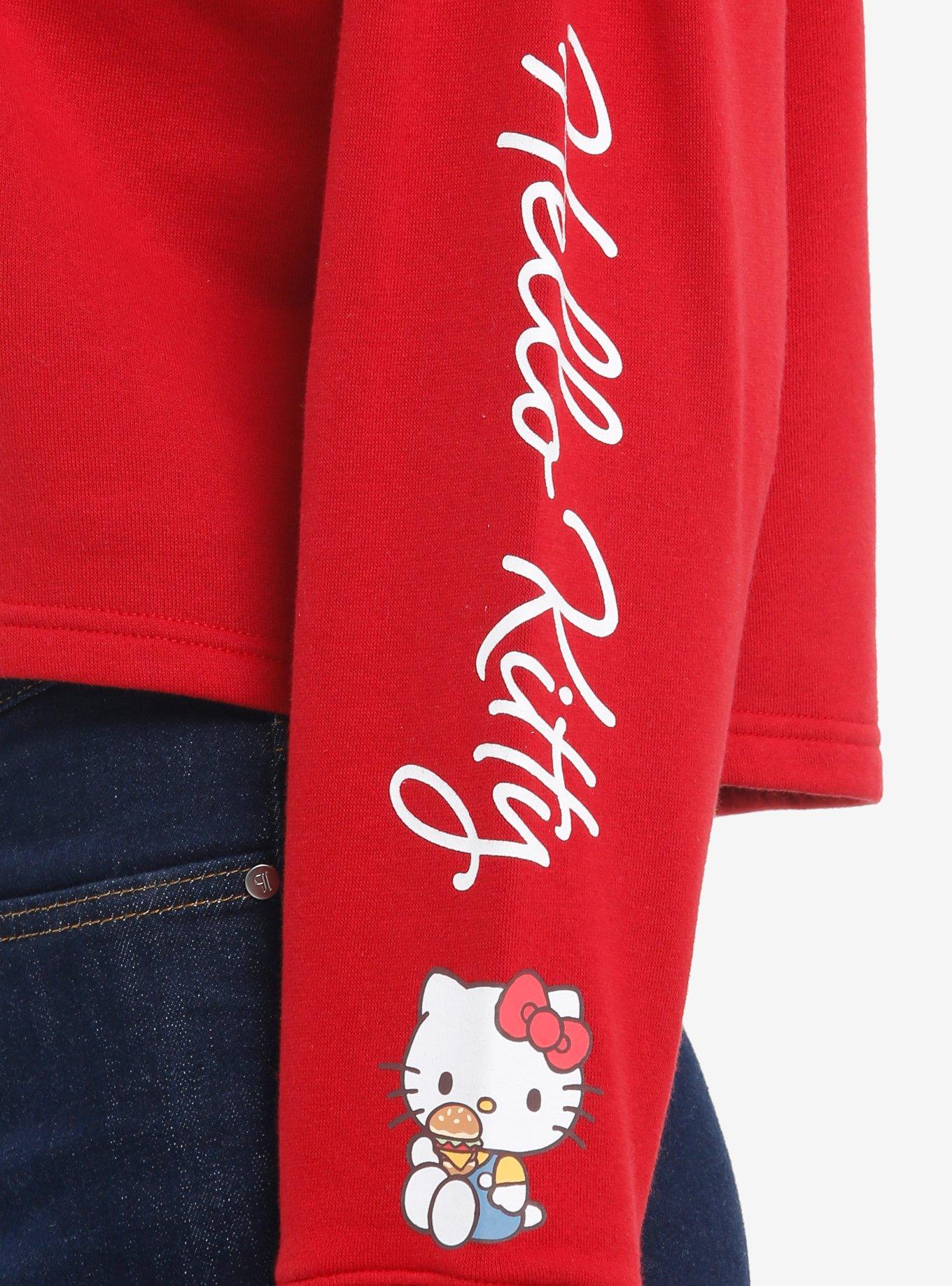 Hello Kitty Varsity Girls Crop Sweater, MULTI, alternate