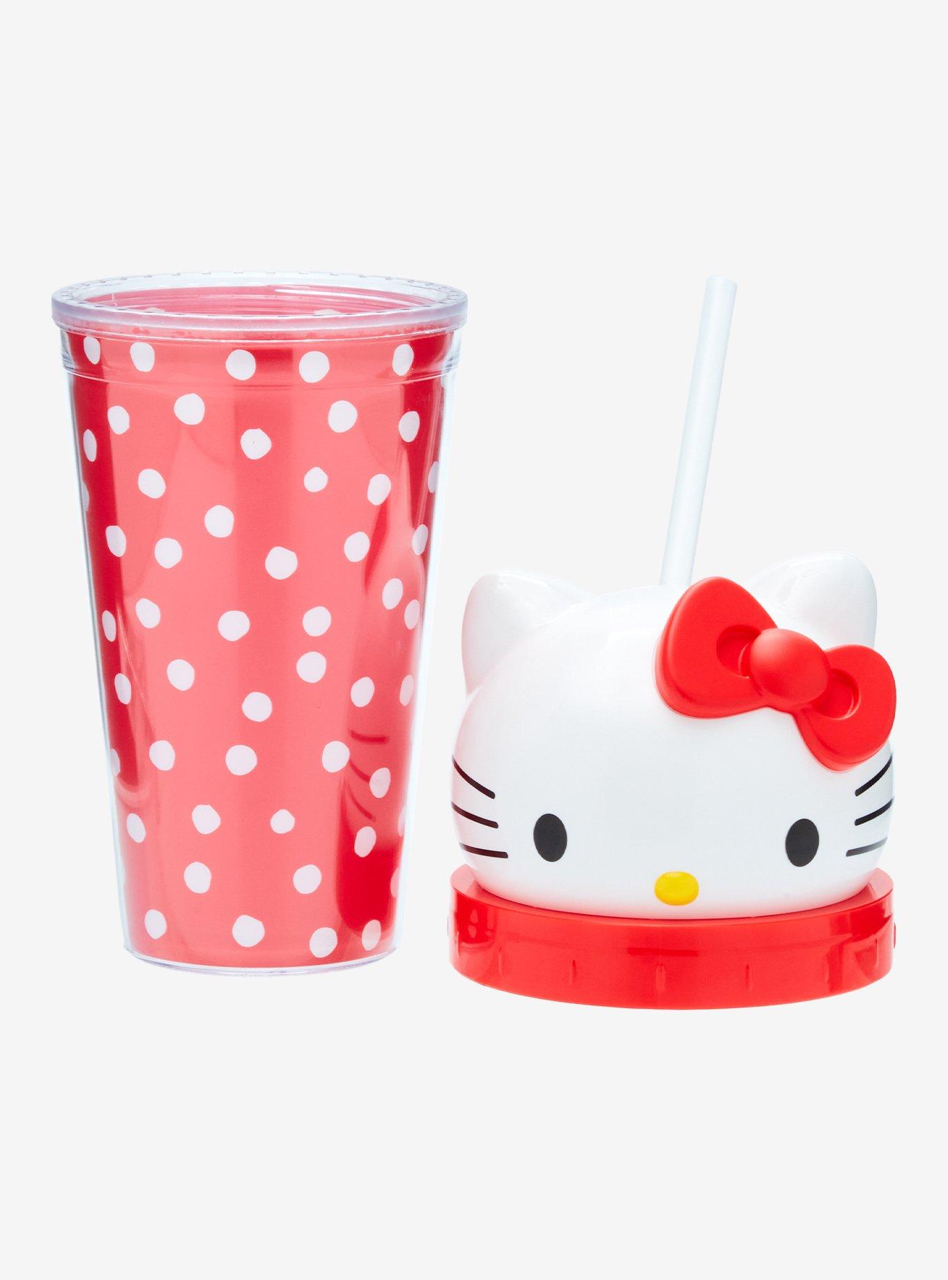 Sanrio Hello Kitty Polka Dot Figural Carnival Cup with Straw, , hi-res