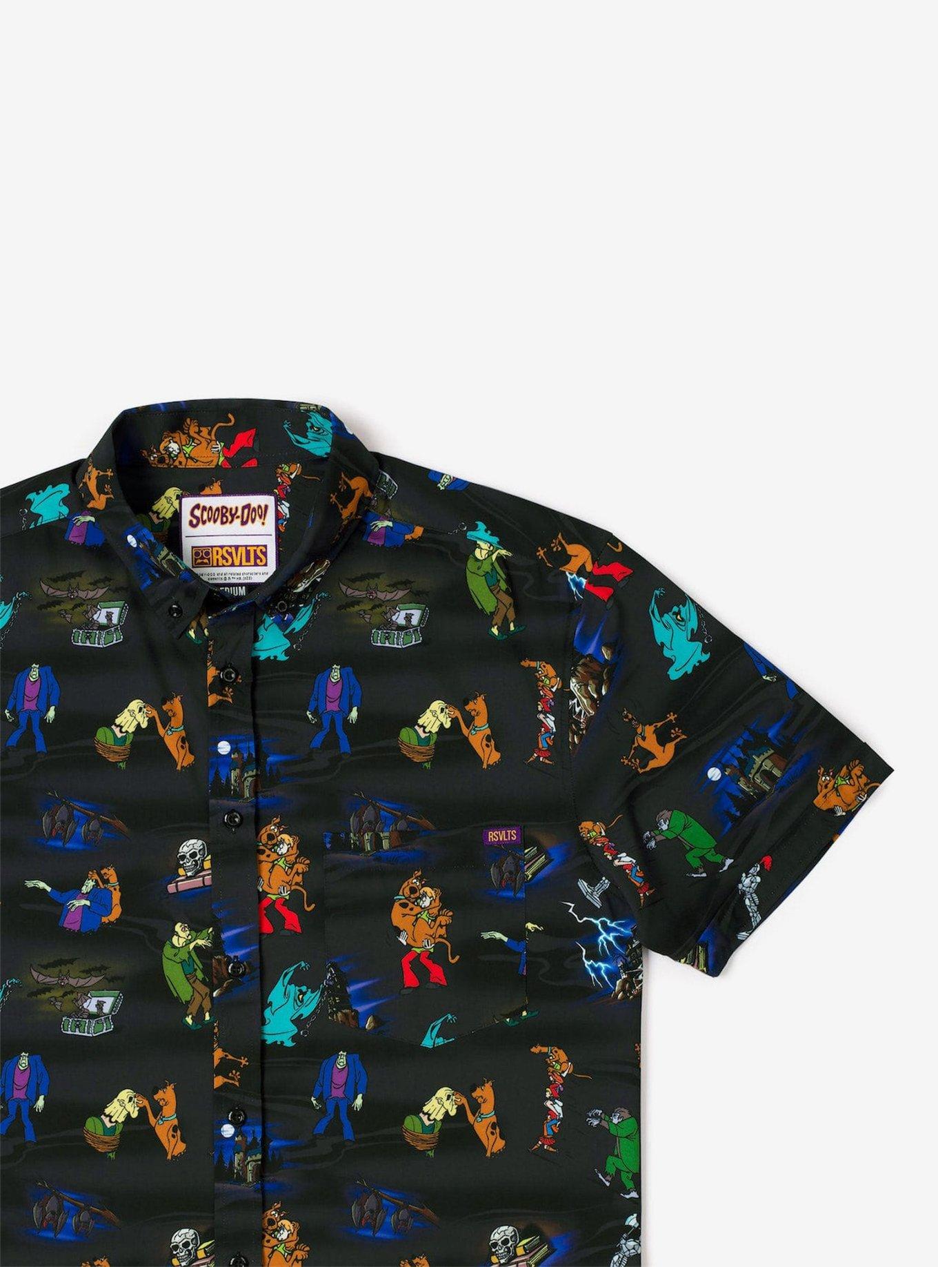 RSVLTS x Scooby-Doo! You Meddling Kids Button-Up Shirt, BLACK, alternate