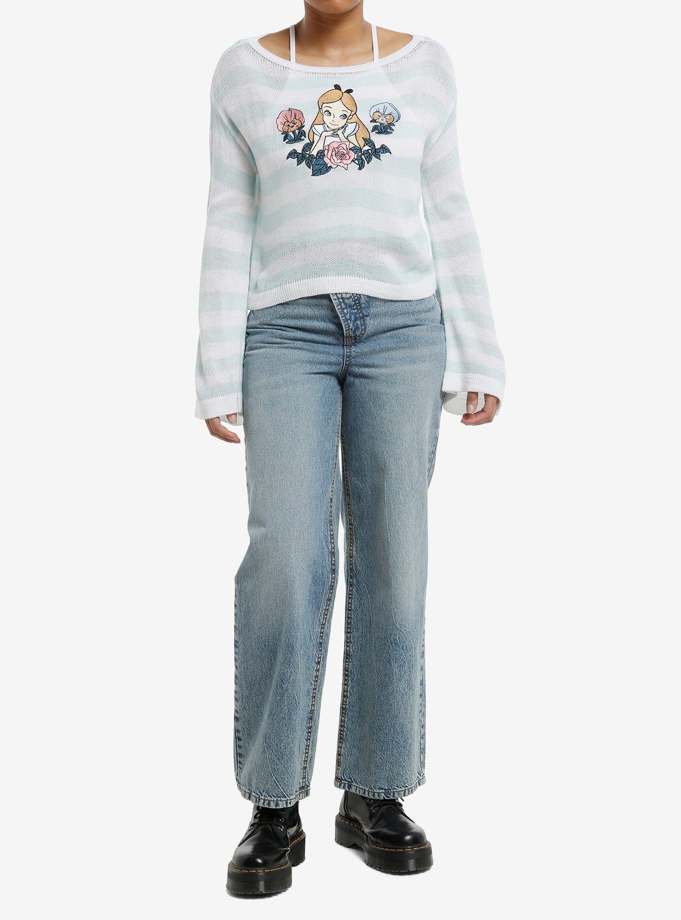 Her Universe Disney Alice In Wonderland Slouchy Knit Long-Sleeve Top, , hi-res