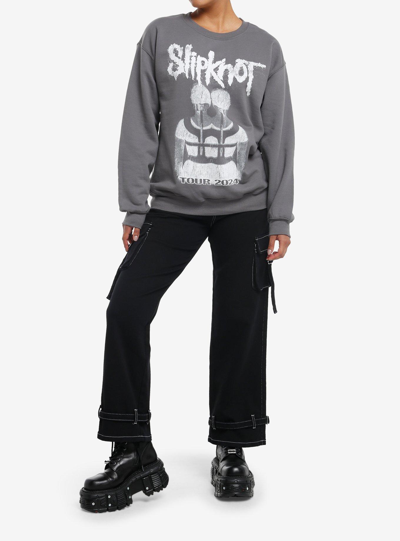 Slipknot 2024 Tour Stops Girls Sweatshirt, CHARCOAL  GREY, alternate