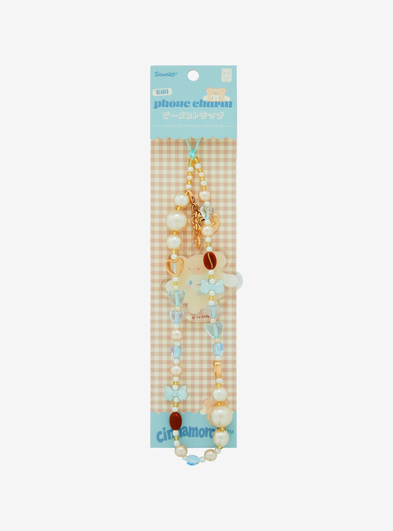 Cinnamoroll Latte Bear Beaded Phone Charm, , alternate
