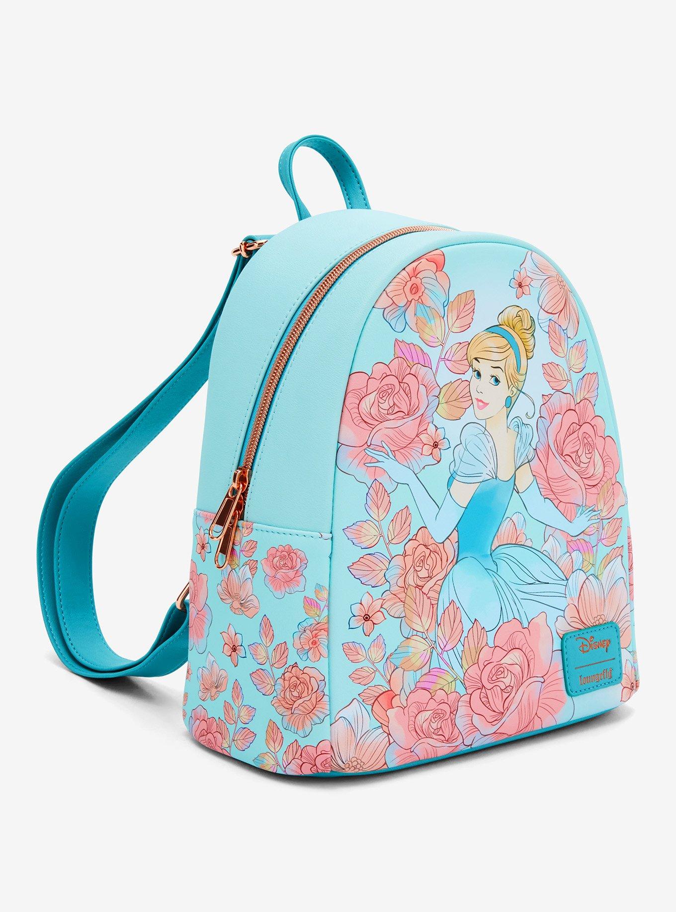 Loungefly Disney Cinderella Pink Flowers Mini Backpack, , hi-res