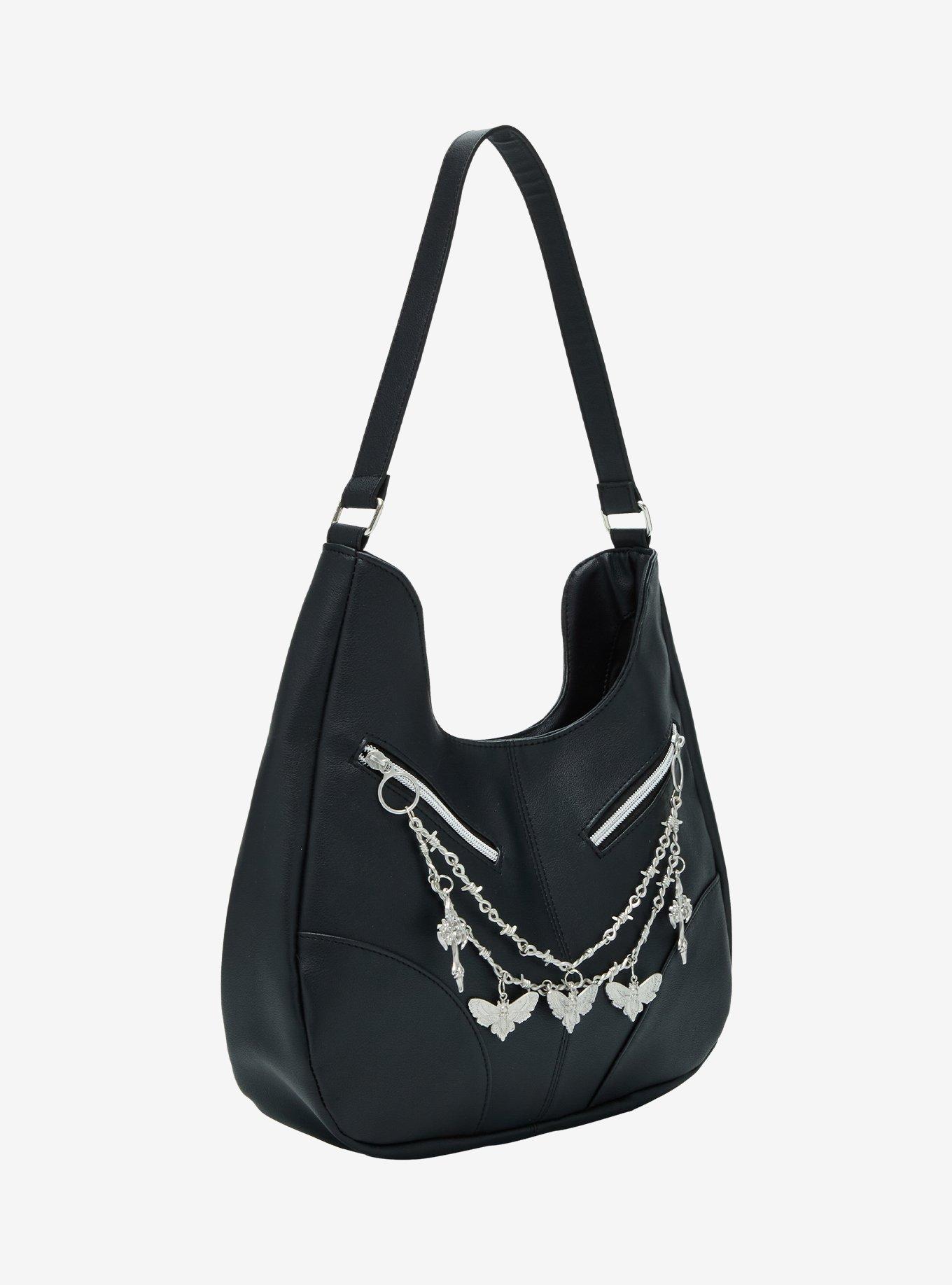 Death Moth Chain Hobo Bag, , hi-res
