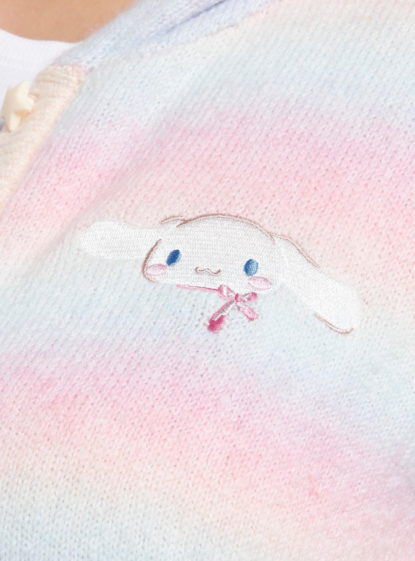 Cinnamoroll Carousel Rainbow Ombre Girls Knit Hoodie Plus Size, MULTI, alternate