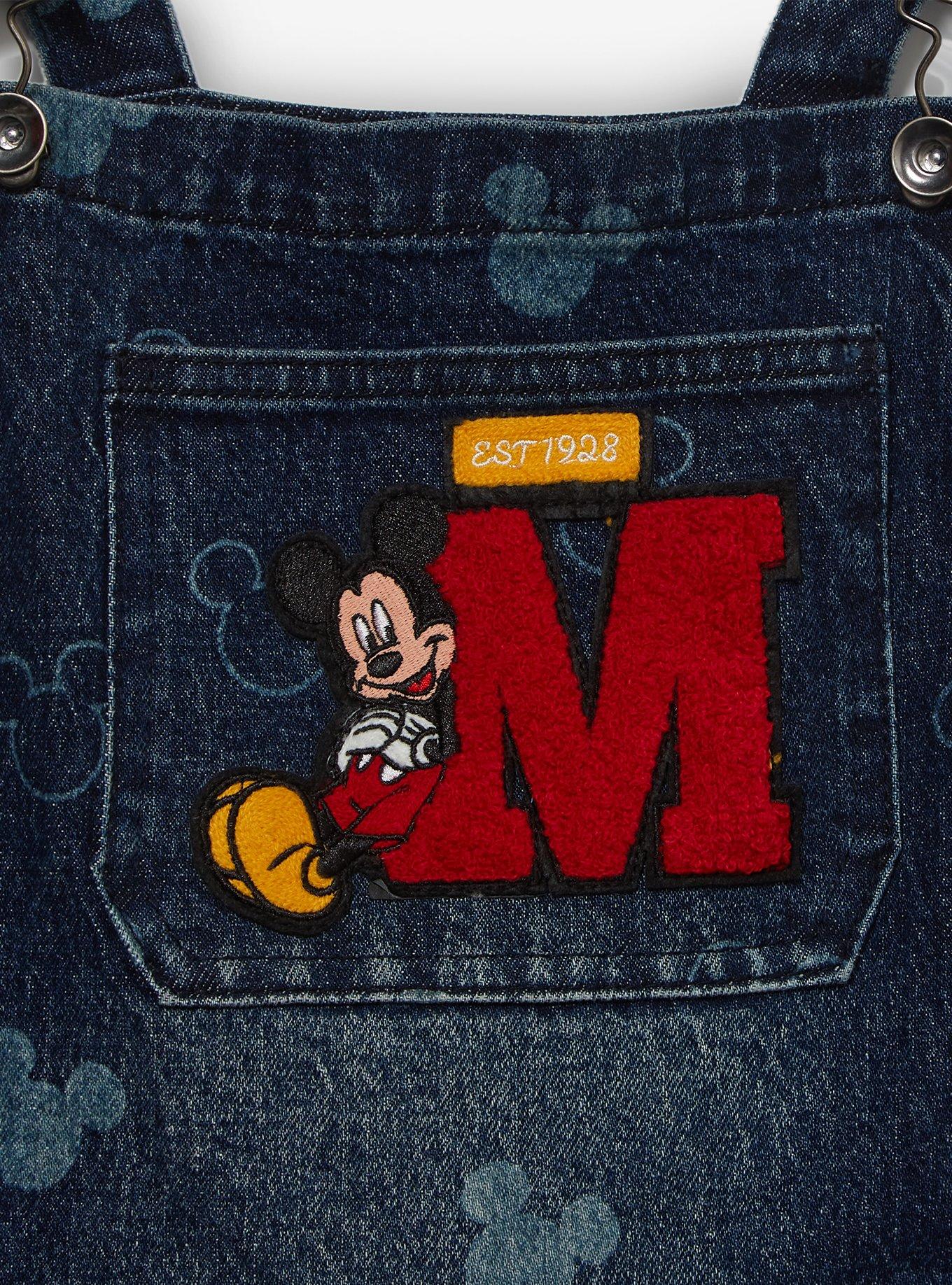 Disney Mickey Mouse Silhouette Allover Print Women's Overalls - BoxLunch Exclusive, DENIM, alternate