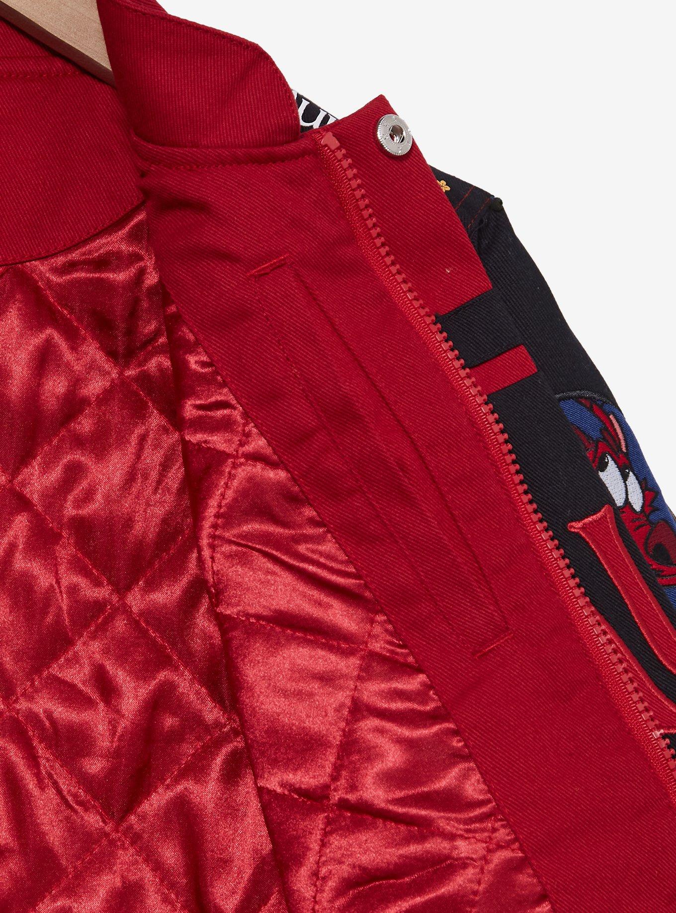 Disney Mulan Mushu Women's Cropped Moto Jacket &mdash; BoxLunch Exclusive, RED, alternate
