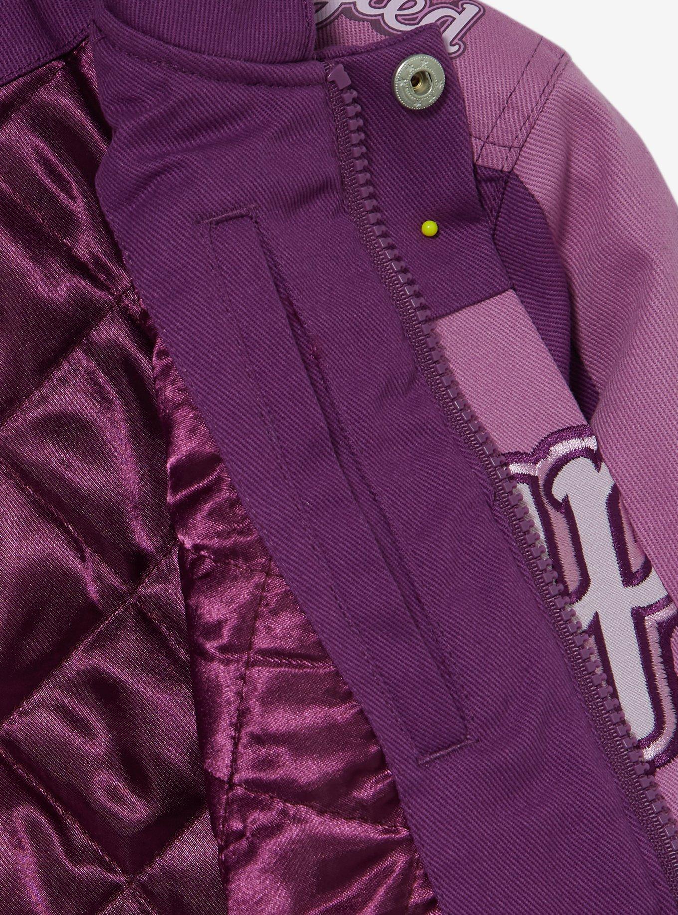 Disney Tangled Rapunzel Women's Cropped Moto Jacket &mdash; BoxLunch Exclusive, LILAC, alternate