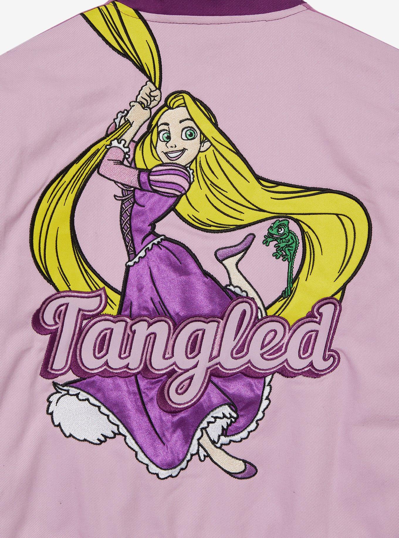 Disney Tangled Rapunzel Women's Cropped Moto Jacket &mdash; BoxLunch Exclusive, LILAC, alternate