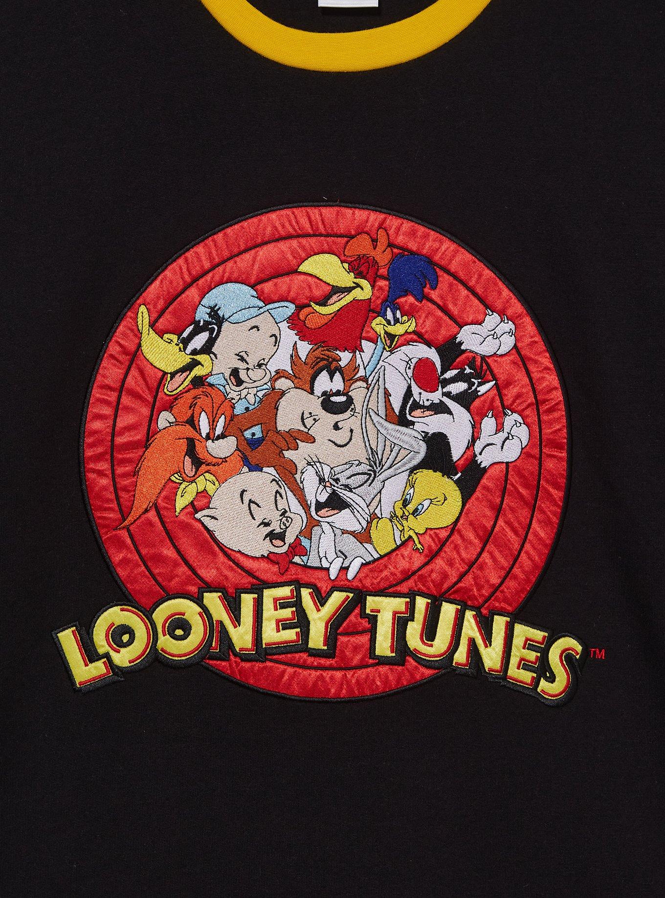 Looney Tunes Logo Color Block Crewneck - BoxLunch Exclusive, , hi-res