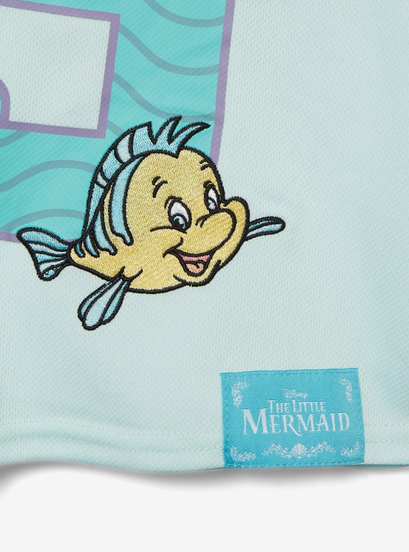 Disney The Little Mermaid Ariel Women's Cropped Football Jersey - BoxLunch Exclusive, , hi-res