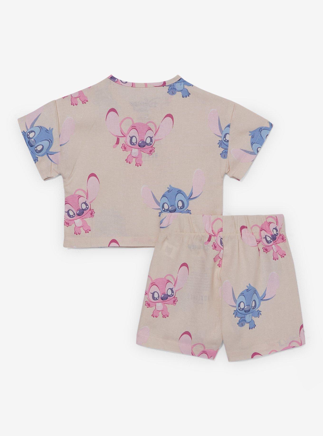 Disney Lilo & Stitch Angel and Stitch Infant Short & Shirt Set - BoxLunch Exclusive, , hi-res