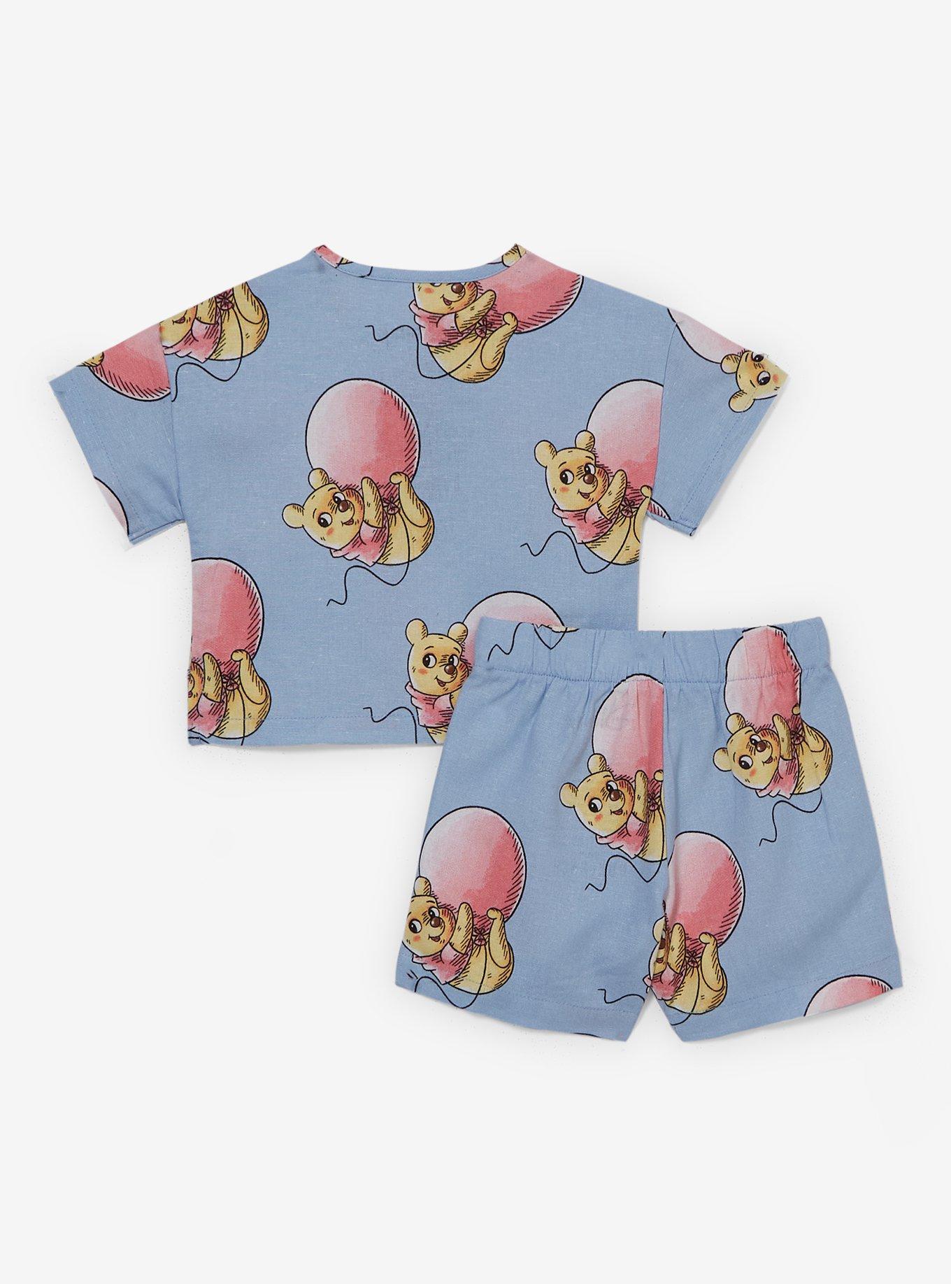 Disney Winnie the Pooh Balloon Pooh Bear Allover Print Infant Shirt & Short Set - BoxLunch Exclusive, , hi-res