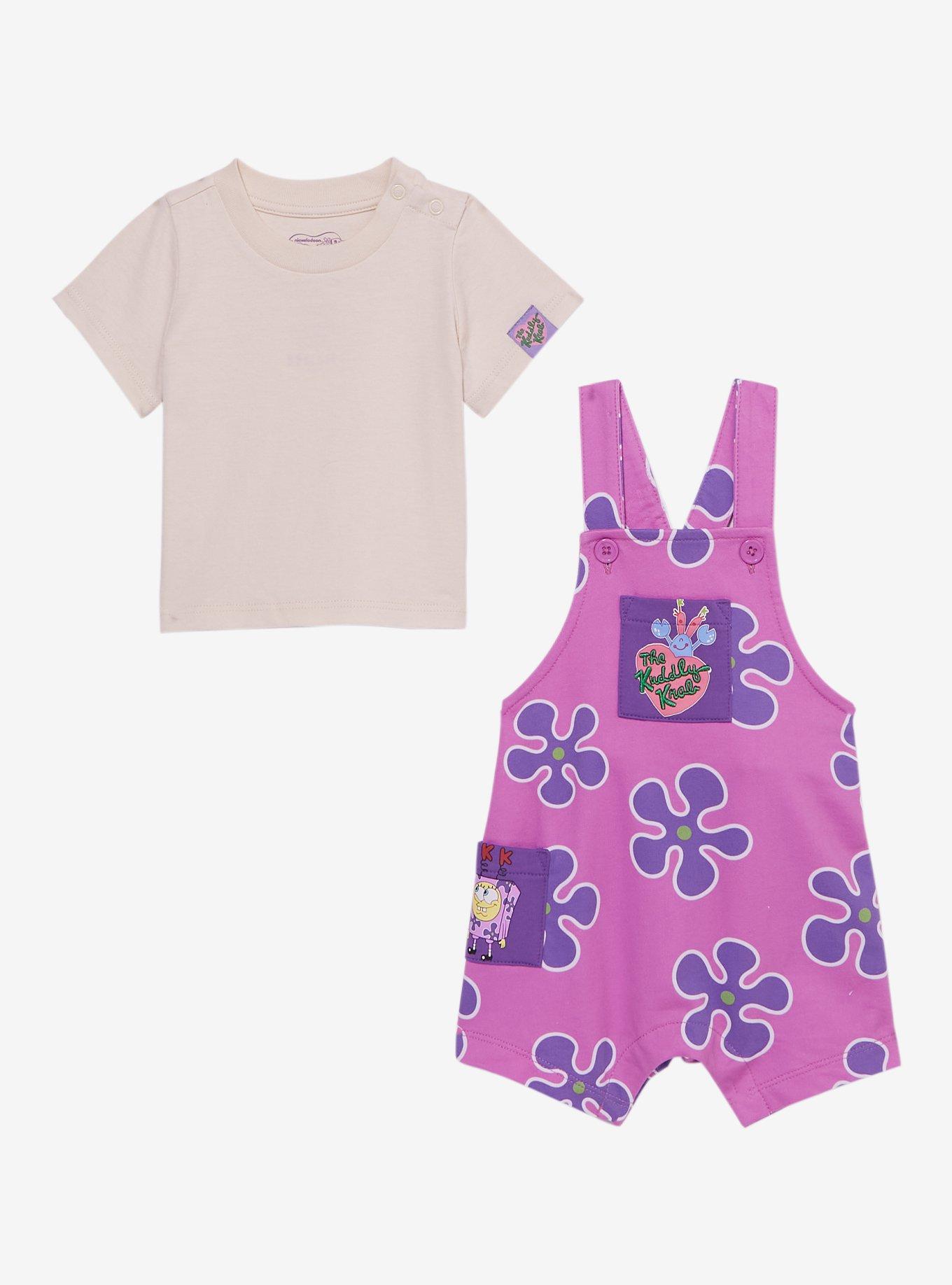 SpongeBob SquarePants The Kuddly Krab Infant Overall and Shirt Set - BoxLunch Exclusive, PURPLE, alternate