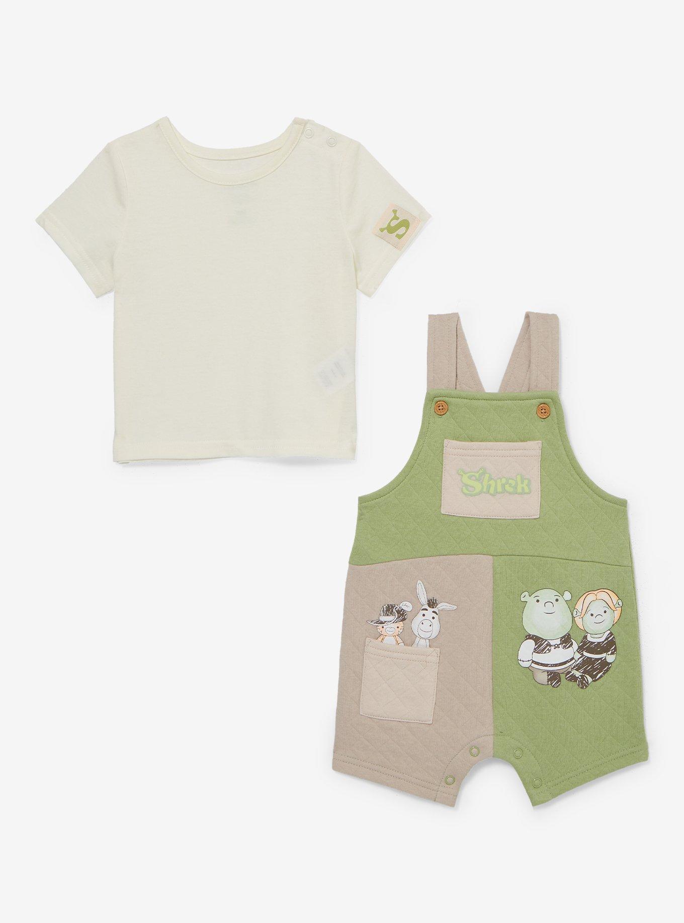 DreamWorks Shrek Cartoon Infant T-Shirt and Overall Set &mdash; BoxLunch Exclusive, , alternate