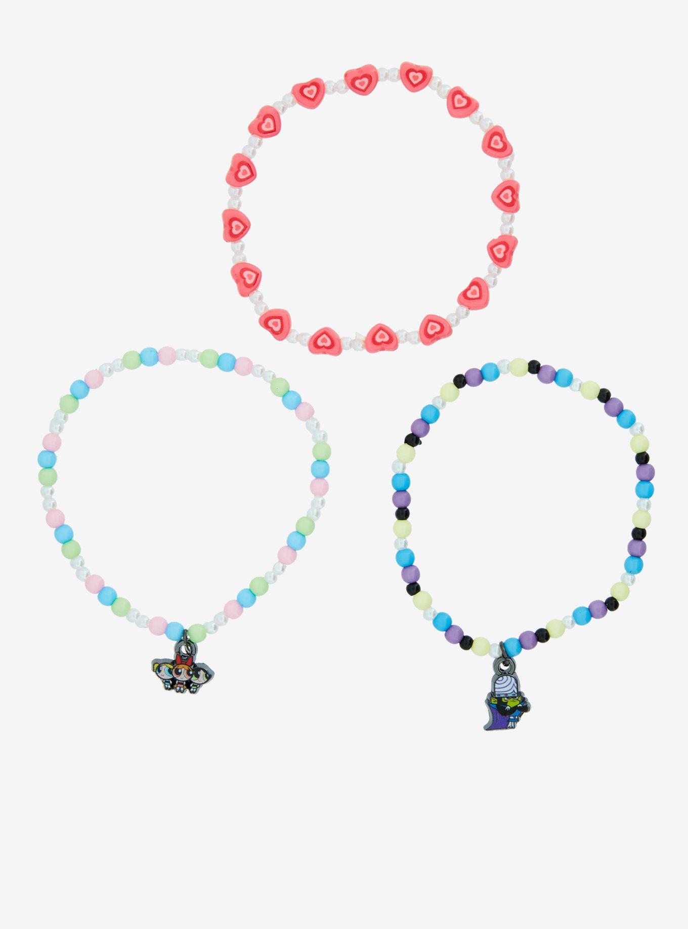 The Powerpuff Girls Trio & Mojo Jojo Bead Bracelet Set, , hi-res