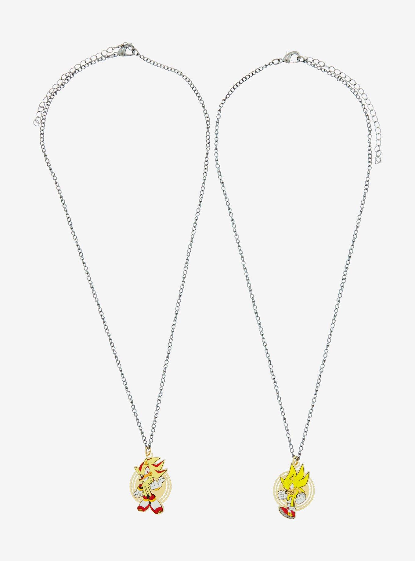 Sonic The Hedgehog Super Sonic & Super Shadow Best Friend Necklace Set, , alternate