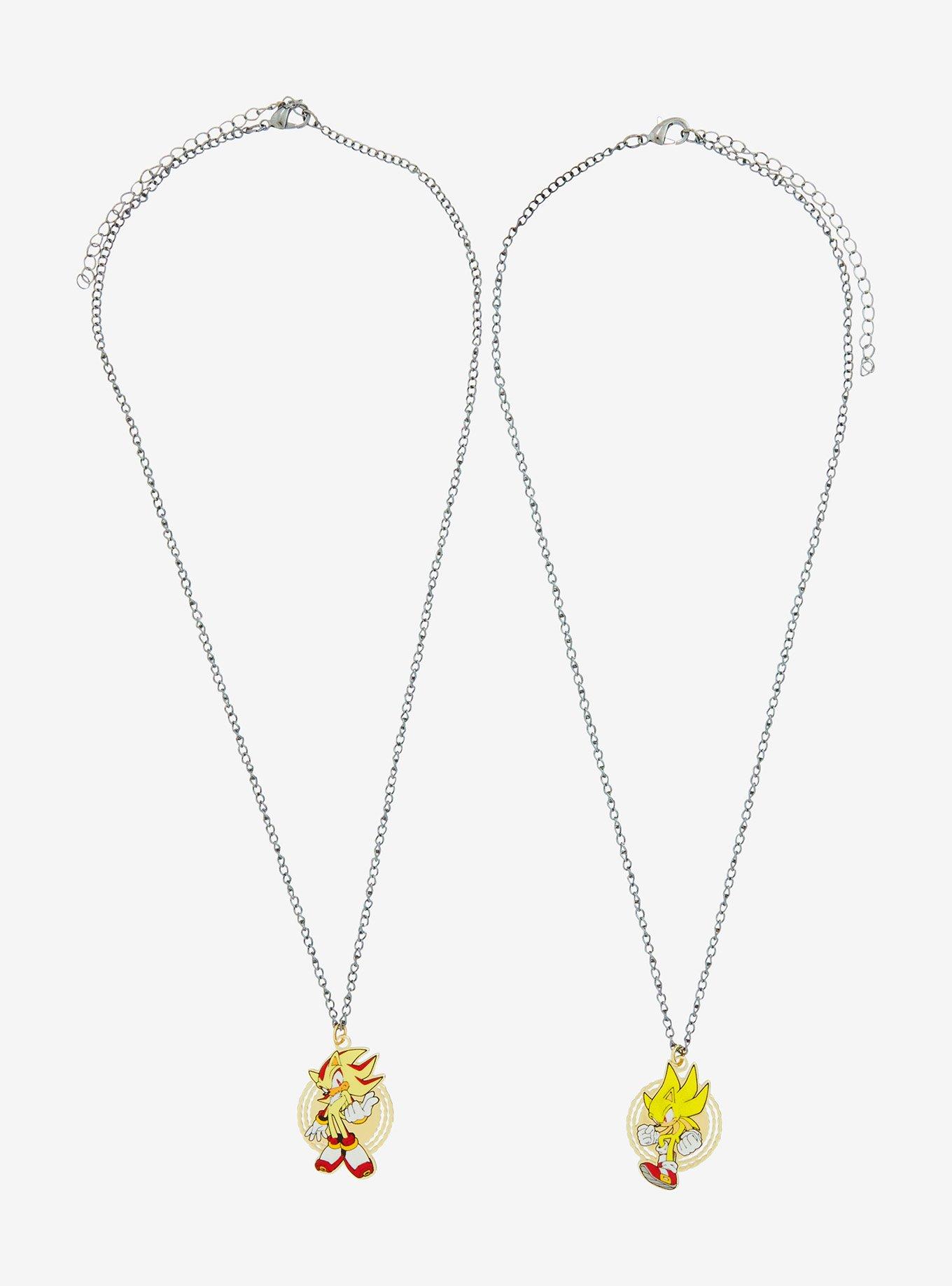 Sonic The Hedgehog Super Sonic & Super Shadow Best Friend Necklace Set, , hi-res