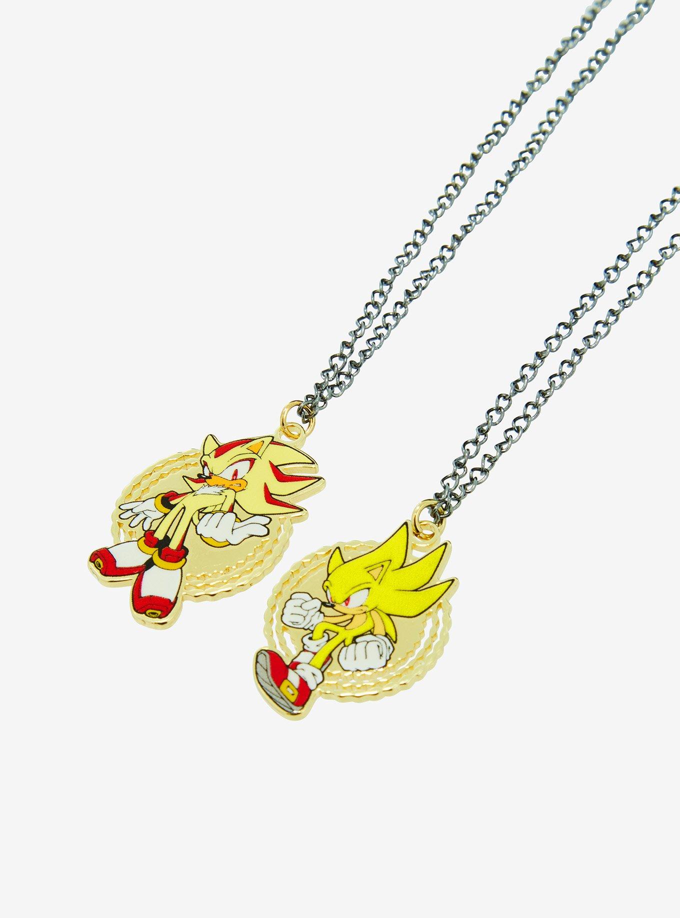 Sonic The Hedgehog Super Sonic & Super Shadow Best Friend Necklace Set, , alternate