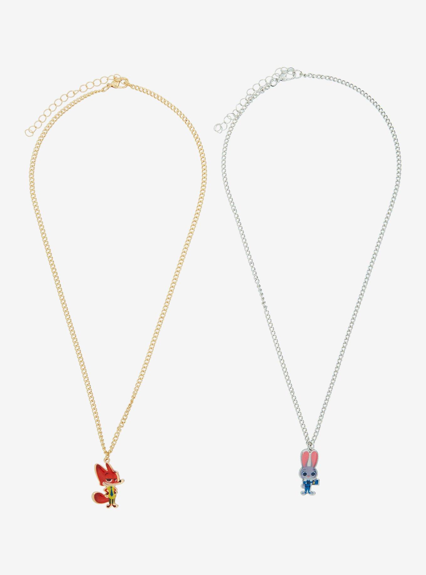 Disney Zootopia Nick & Judy Best Friend Necklace Set, , hi-res