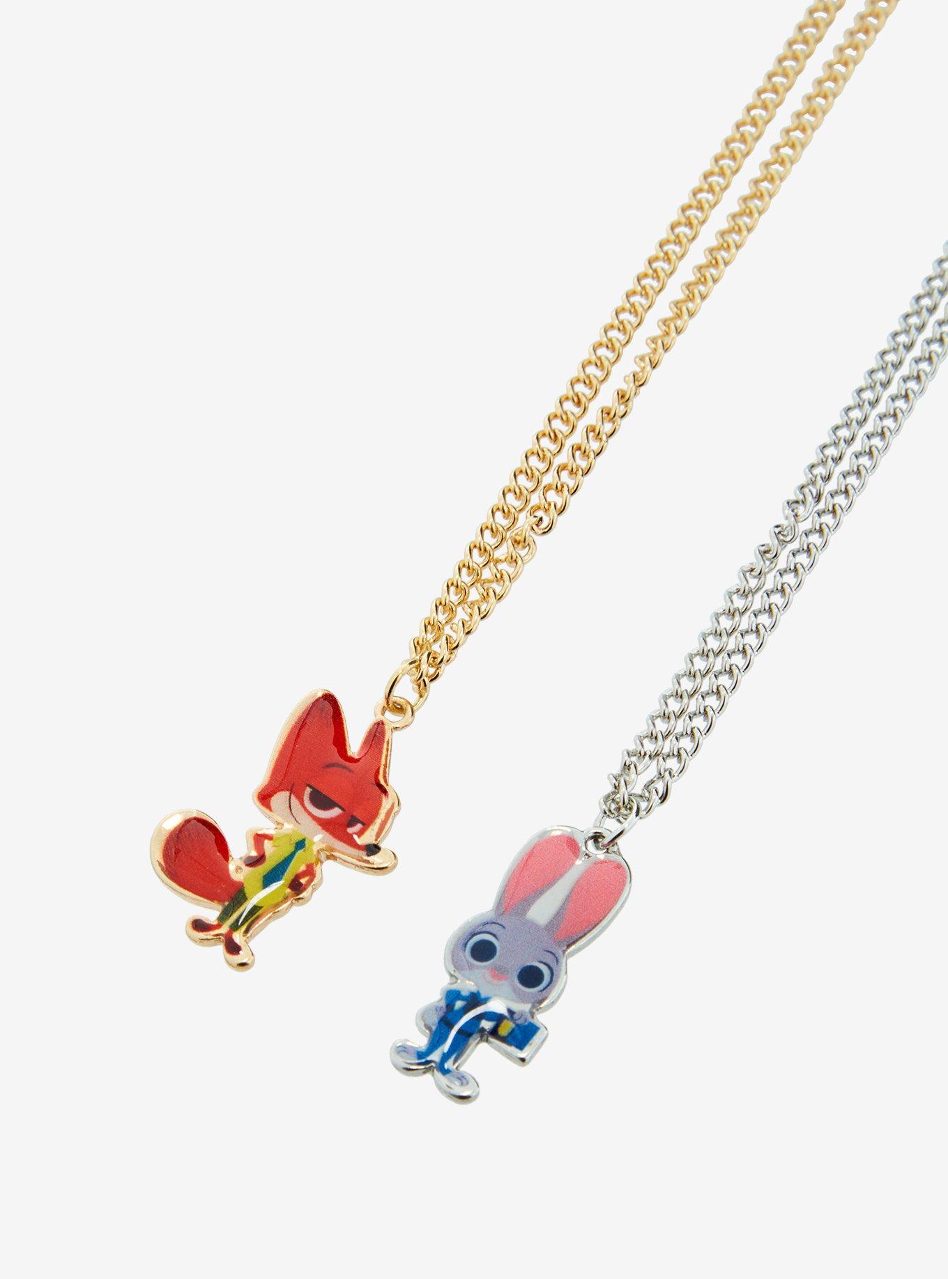 Disney Zootopia Nick & Judy Best Friend Necklace Set, , alternate