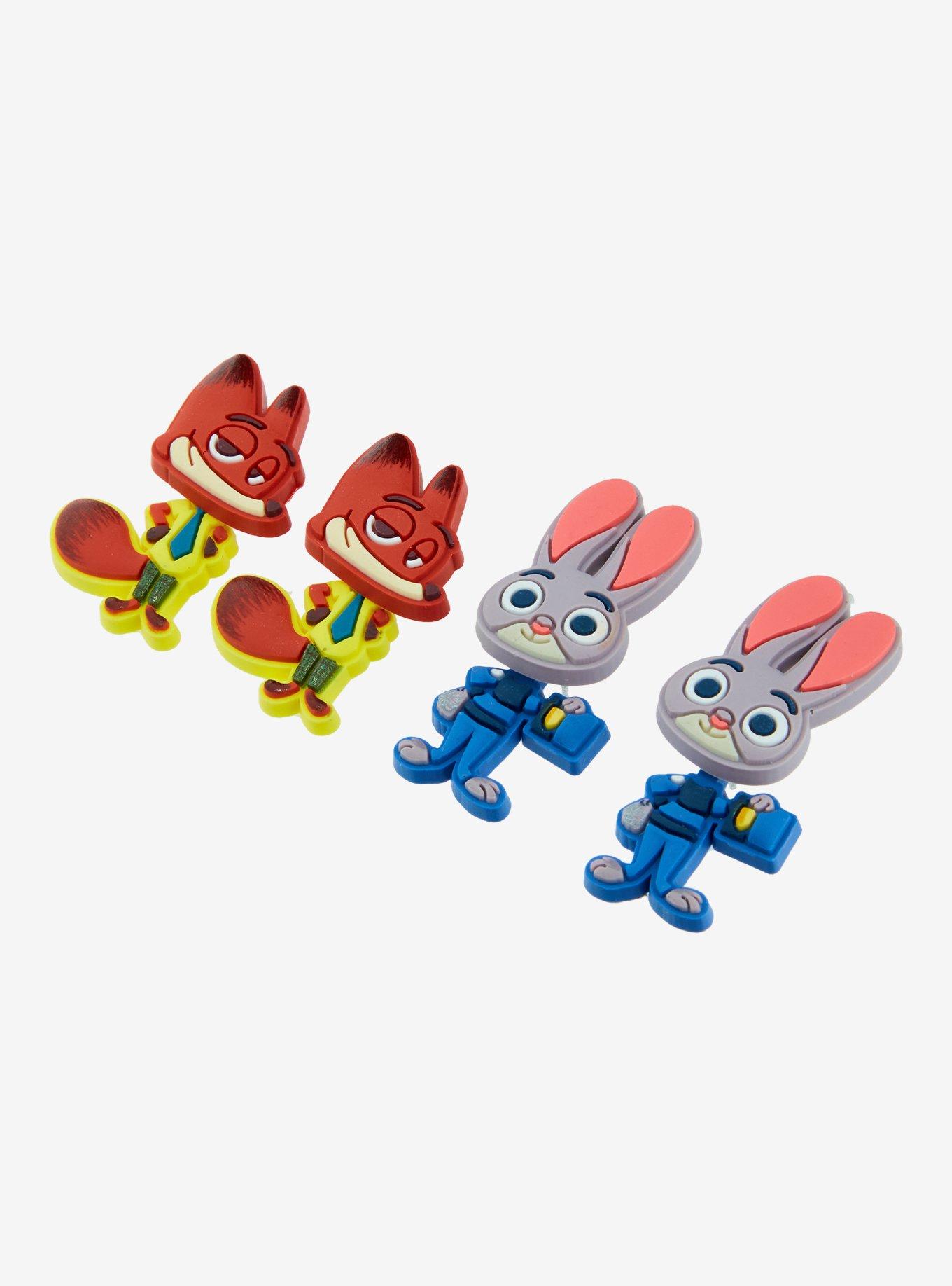Disney Zootopia Nick & Judy Front/Back Earrings, , alternate