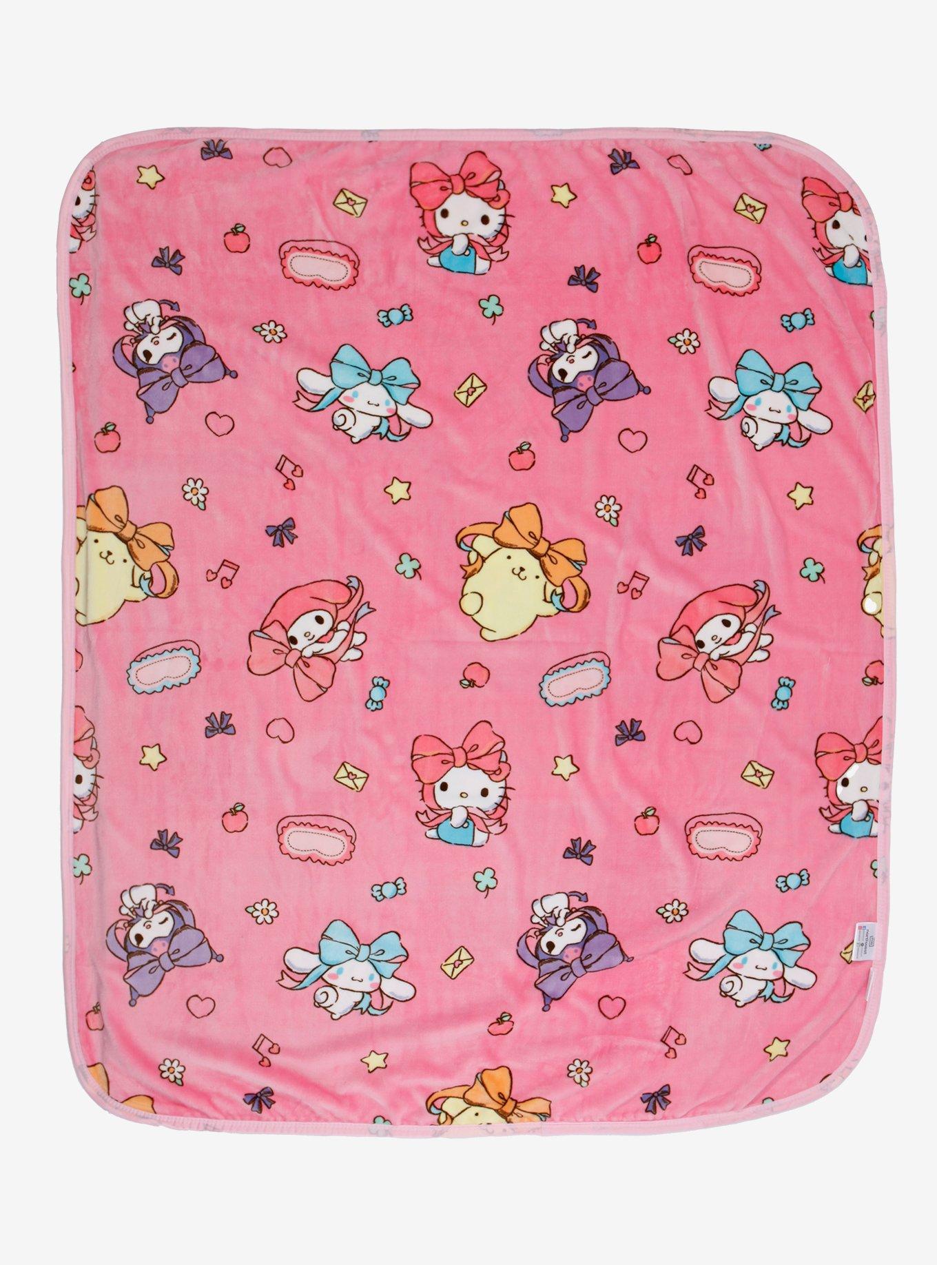 Hello Kitty And Friends Slumber Party Reversible Throw Blanket, , hi-res